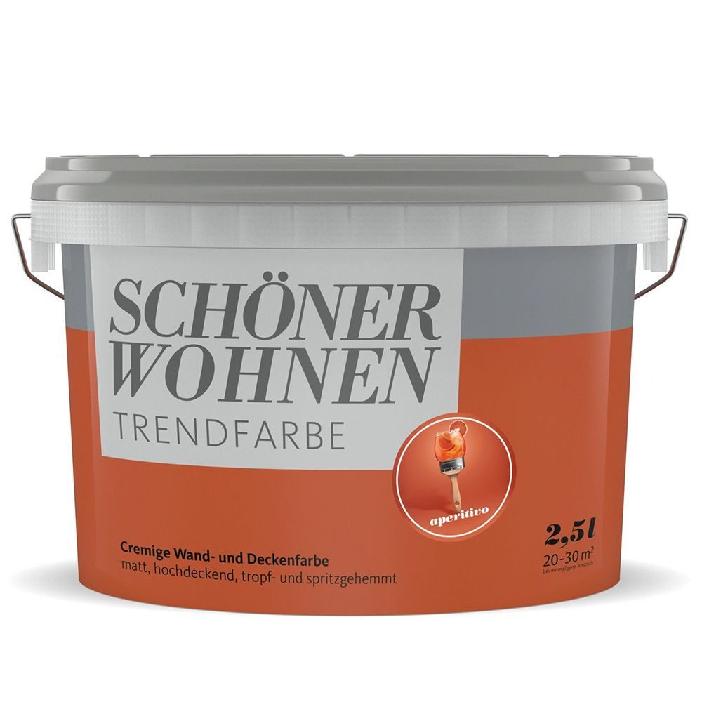 SCHÖNER WOHNEN FARBE Wandfarbe SW Trend Wandfarbe matt 2,5L aperitivo 2627