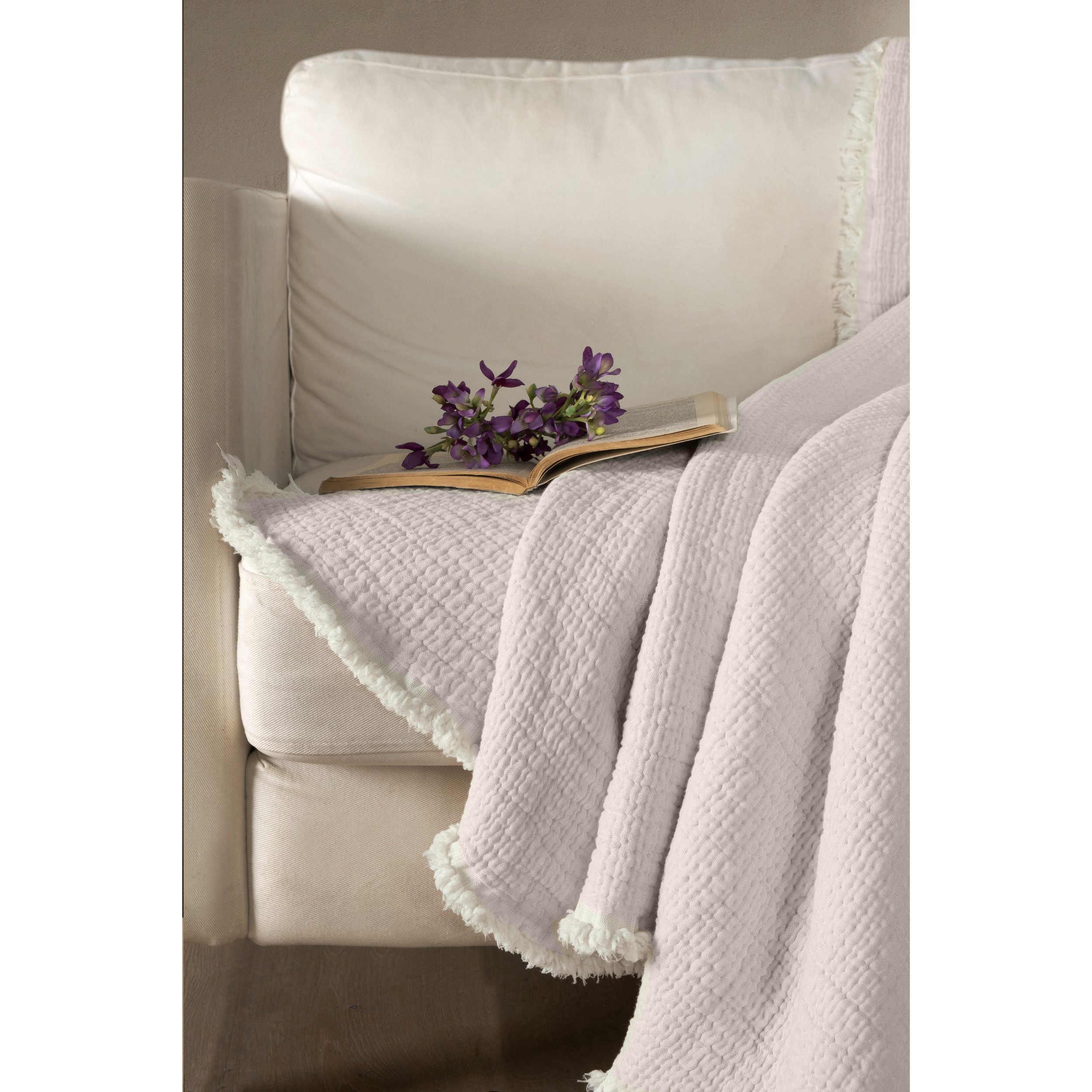 M-Diamant Tagesdecke Musselindecke Wohndecke 100% Baumwolle Babydecke Kuscheldecke, beidseitig verwendbar
