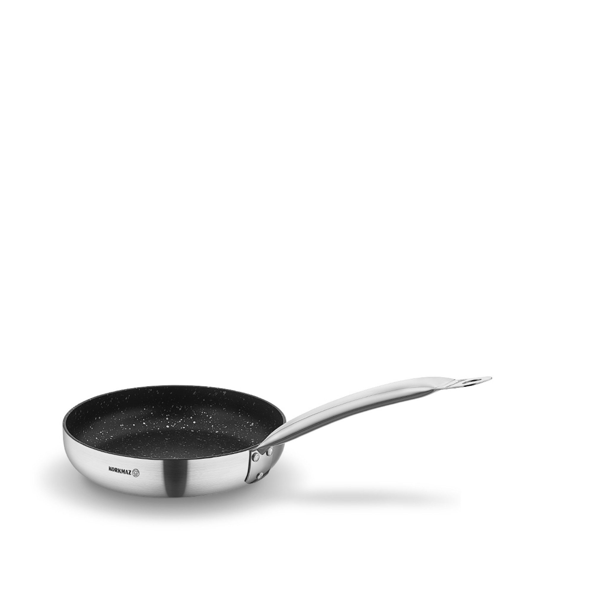 Korkmaz Bratpfanne Proline Gastro, ø20 cm, Edelstahl 18/10 (1-tlg), Antihaft & Induktionsgeeignet
