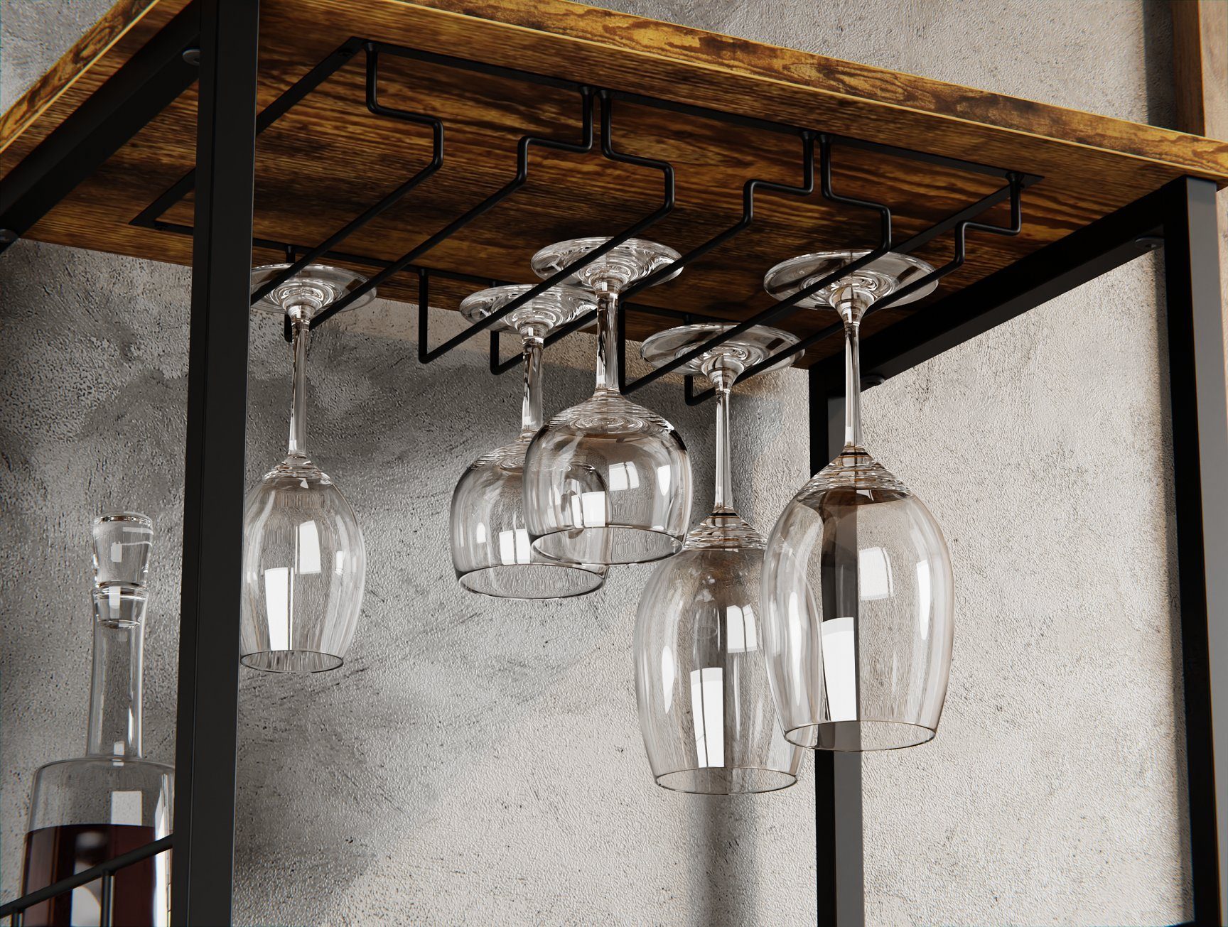 Lenmar Weinregal Weinregal aus Metall,Flaschenregal,Regale,Flaschenhalter LOFT 2-20S