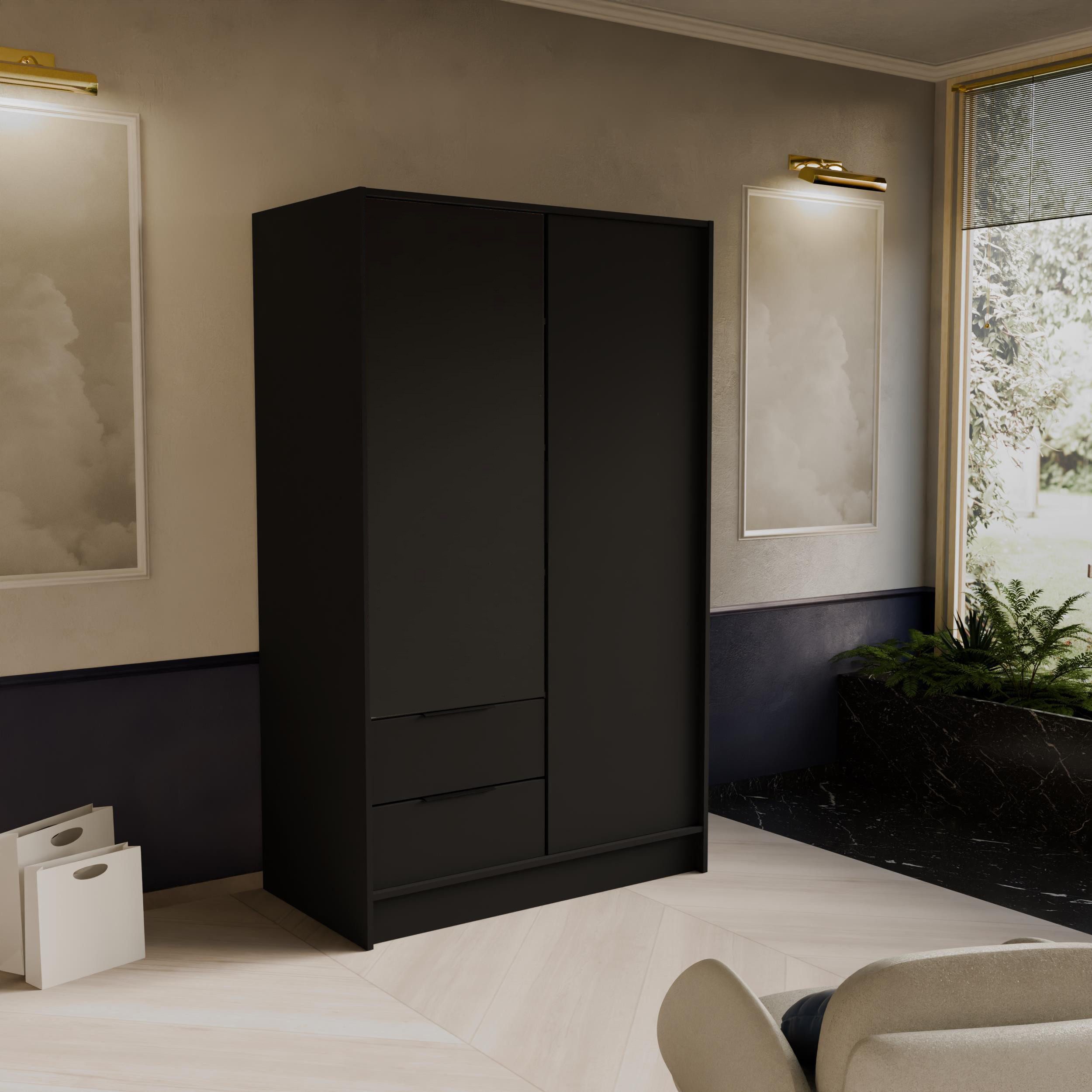 Beautysofa Kleiderschrank NIKO Breite: 100/150/200cm, mit oder ohne Spiegel günstig online kaufen