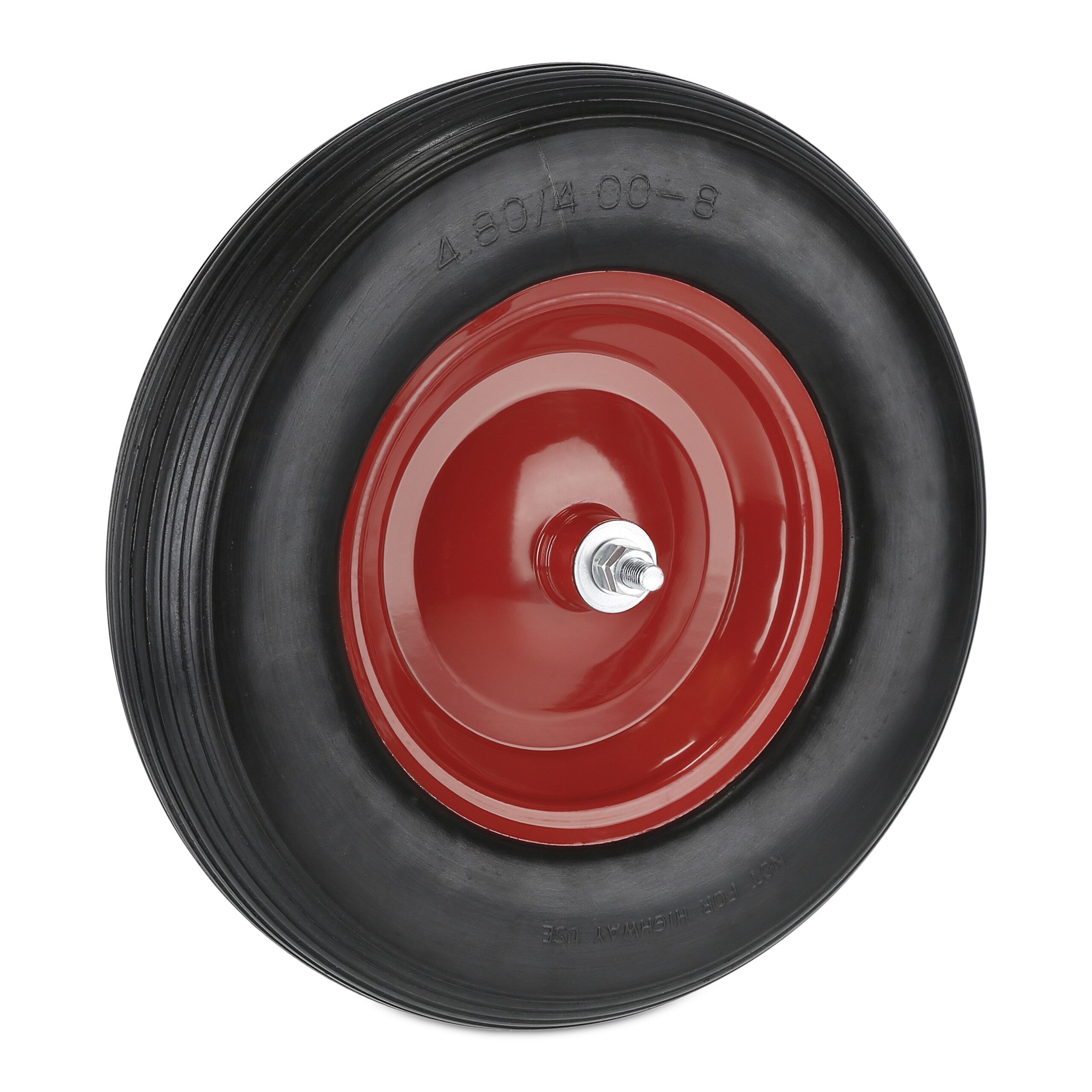 relaxdays Schubkarren-Rad Schubkarrenrad mit Achse 4.80 4.00-8, schwarz