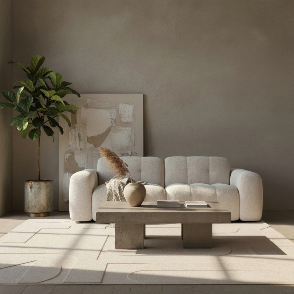 KADIMA DESIGN Teppich Teppich LAVAREDO Skandi Kurzflor Waschbar 30 Grad Läufer Bad, Läufer, Höhe: 14 mm, Creme, 80x150 cm, Modern Esszimmerteppich Fußbodenheizung Waschbar