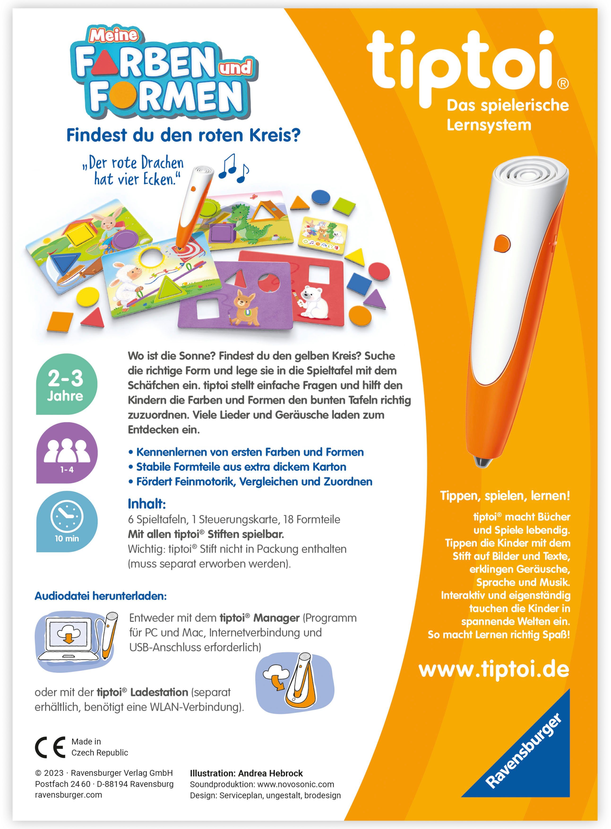 Ravensburger Spiel tiptoi® Meine Farben und Formen, Made in Europe