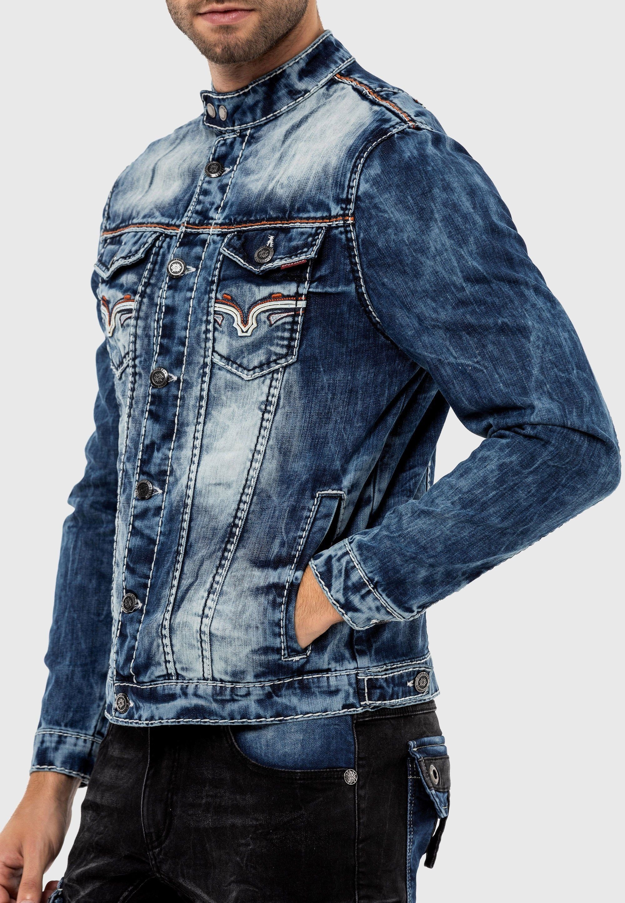 Cipo & Baxx Jeansjacke Jacke im trendigen Design
