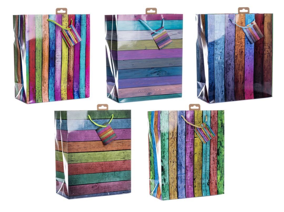 laro Geschenkbox Premiumline Große Geschenktüten Geschenktaschen 10-100 Stk Stripes (10 St)