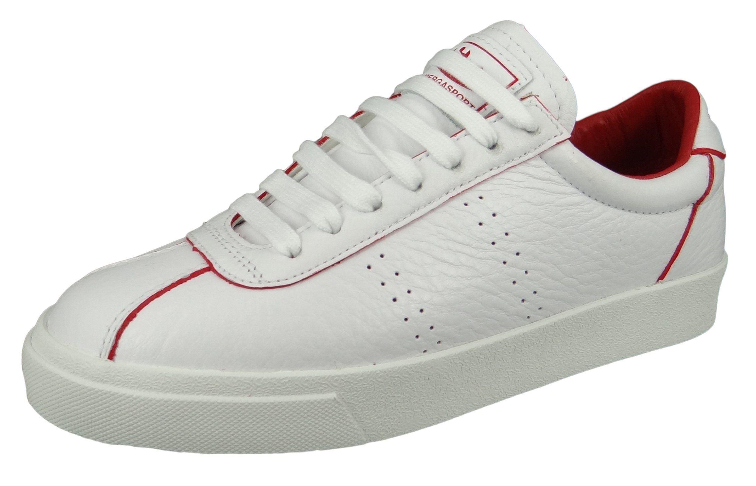 Superga S111WRW Sneaker S Club Comfleau red White 2869 Flame Painted A1Z