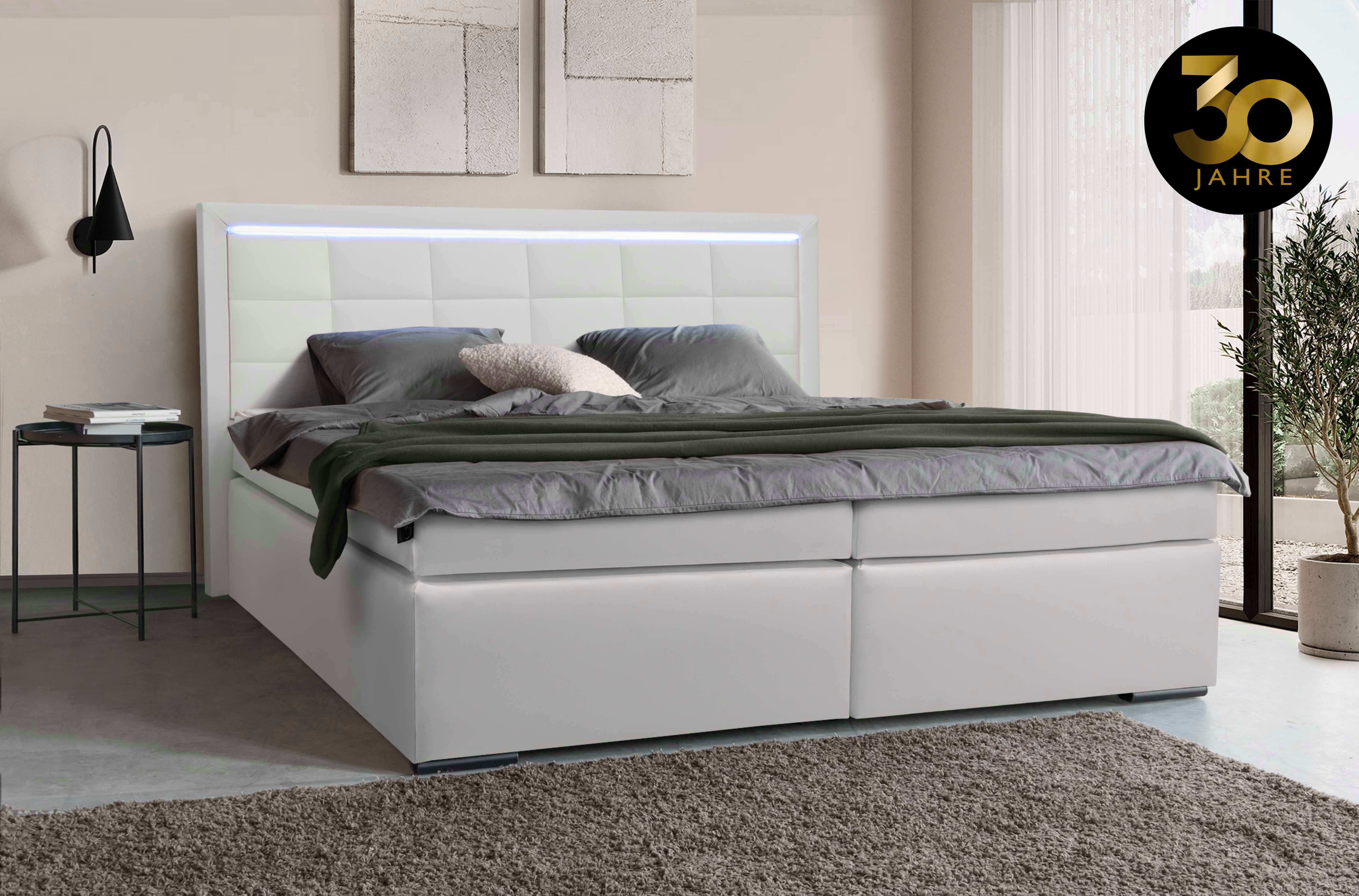 COLLECTION AB Boxspringbett 30 Jahre Jubiläums-Modell Athena, in H2,H3 & H4, inkl. LED-Leiste