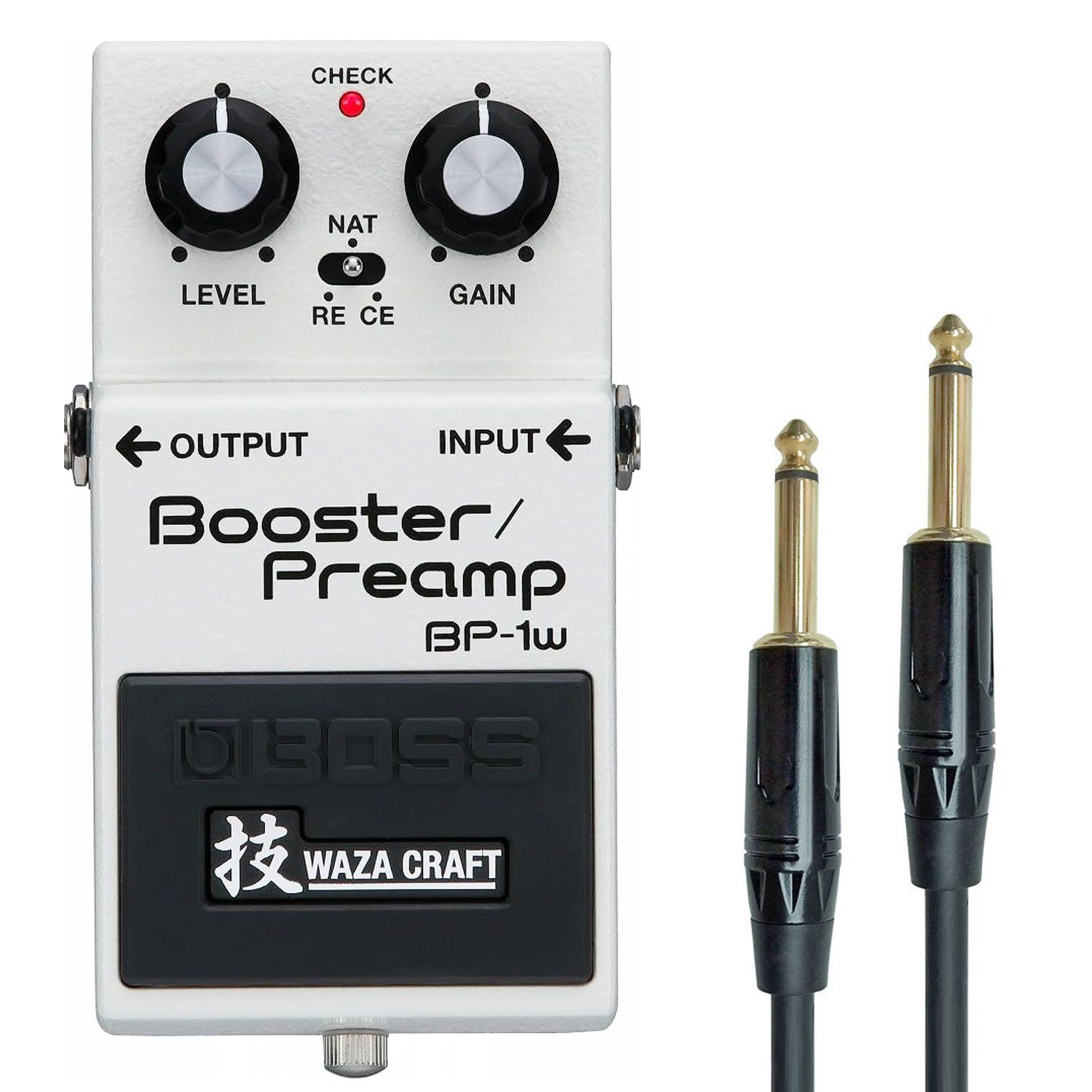 Boss by Roland E-Gitarre Boss BP-1W Booster Preamp Waza Edition mit Klinkenkabel, mit Klinkenkabel