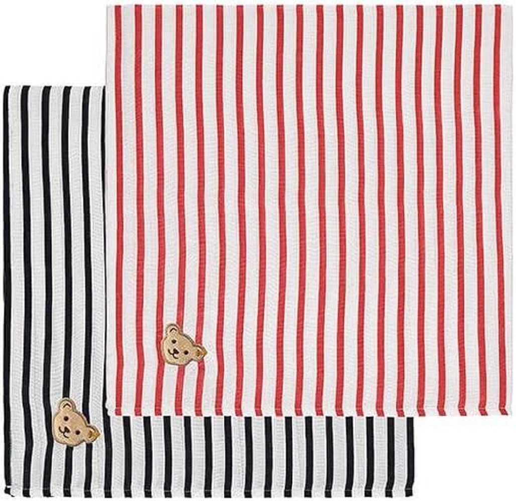 Steiff Collection Spucktuch Geschenkset Mulltücher für Mädchen / Jungs 2er Set Ringel Streifen
