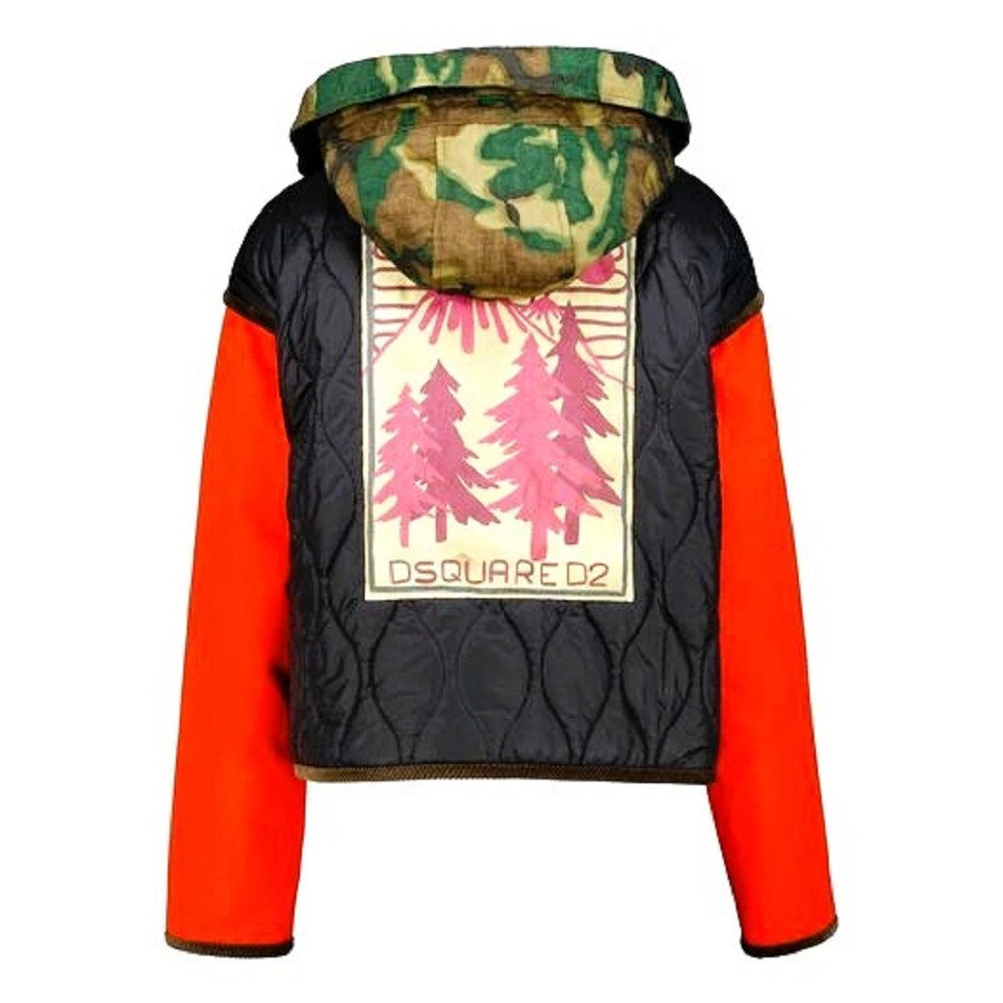 Dsquared2 Kurzjacke Dsquared2 Damen Jacke, DSQUARED2 Damen Kurze Jacke, Mehrfarbige. abnehmbarer Kapuze
