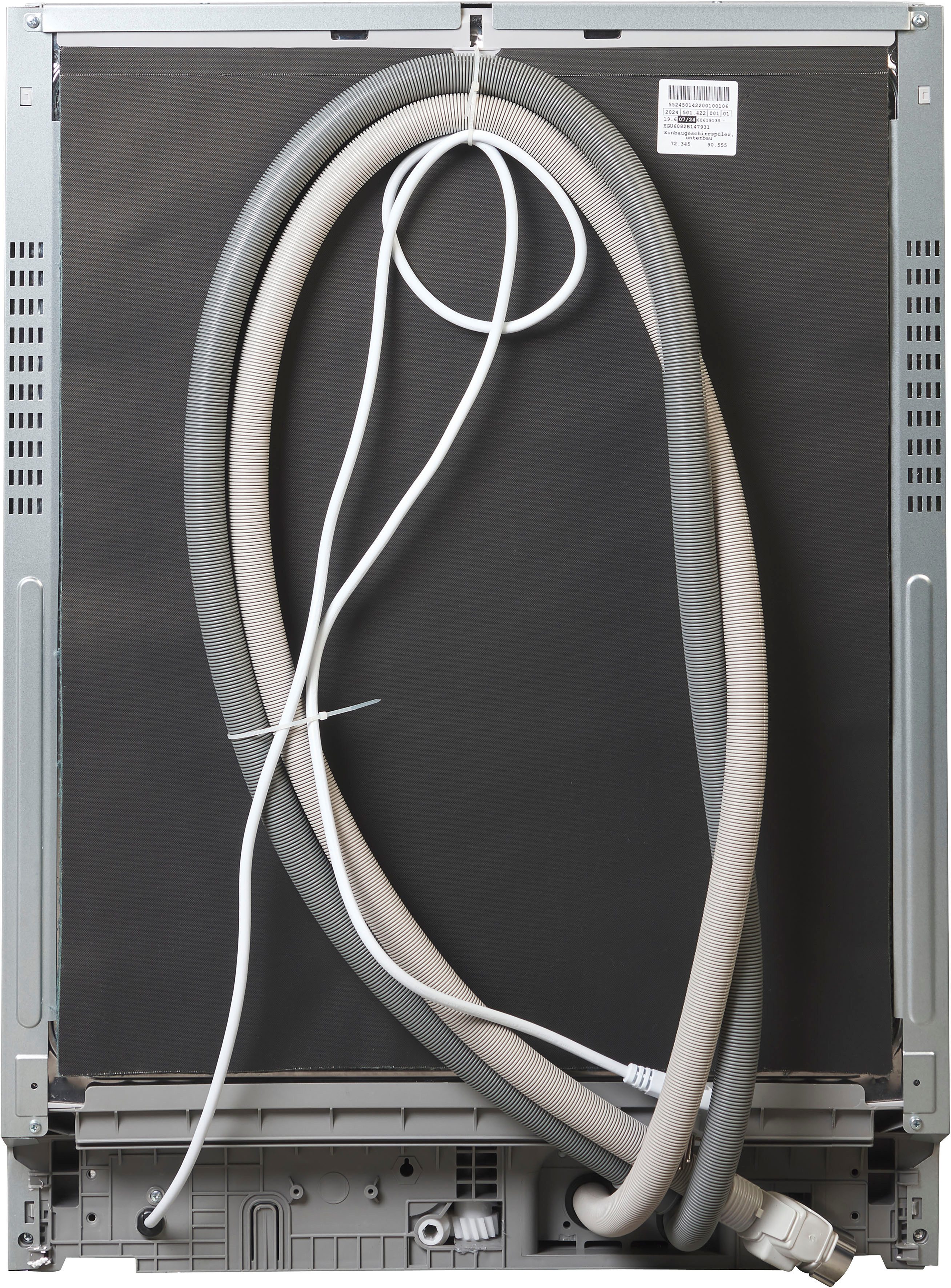 Hanseatic Unterbaugeschirrspüler HGU6082B147931ES, 14 Maßgedecke, mit Innenraumverkleidung aus Edelstahl, mit Besteckschublade