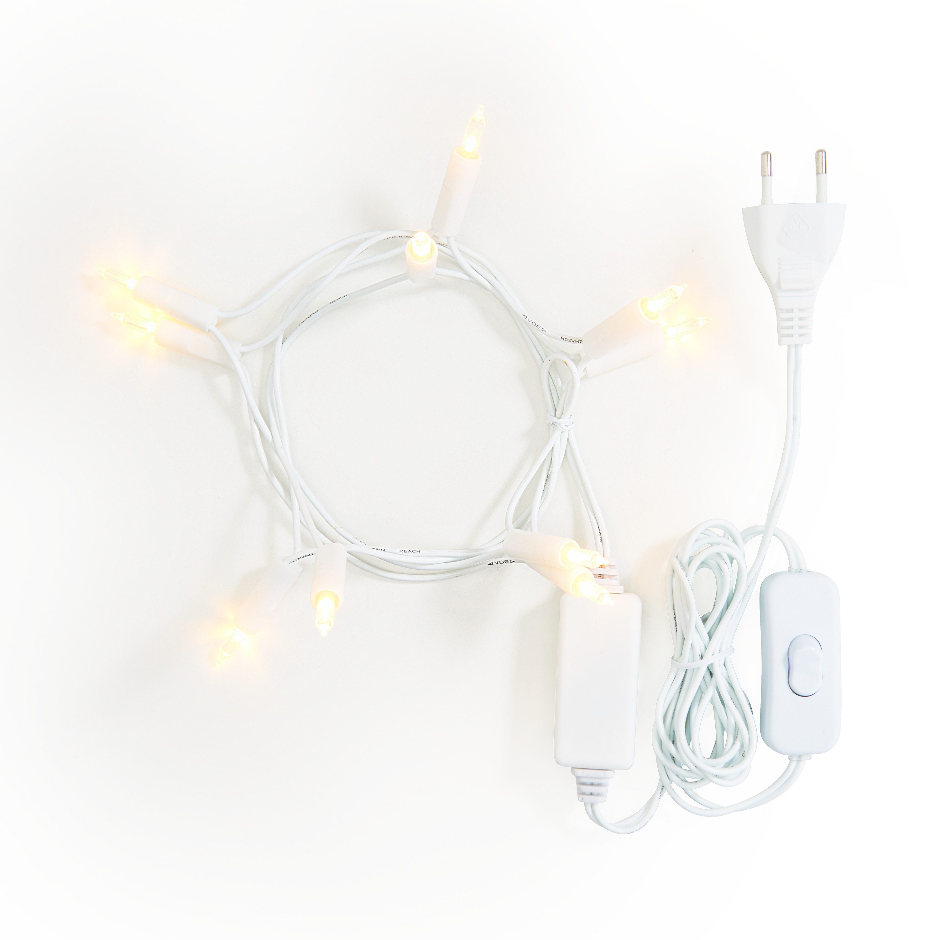 KONSTSMIDE Lichterkette LED Mini Lichterkette, mit Schalter, 10 warmweiße Dioden