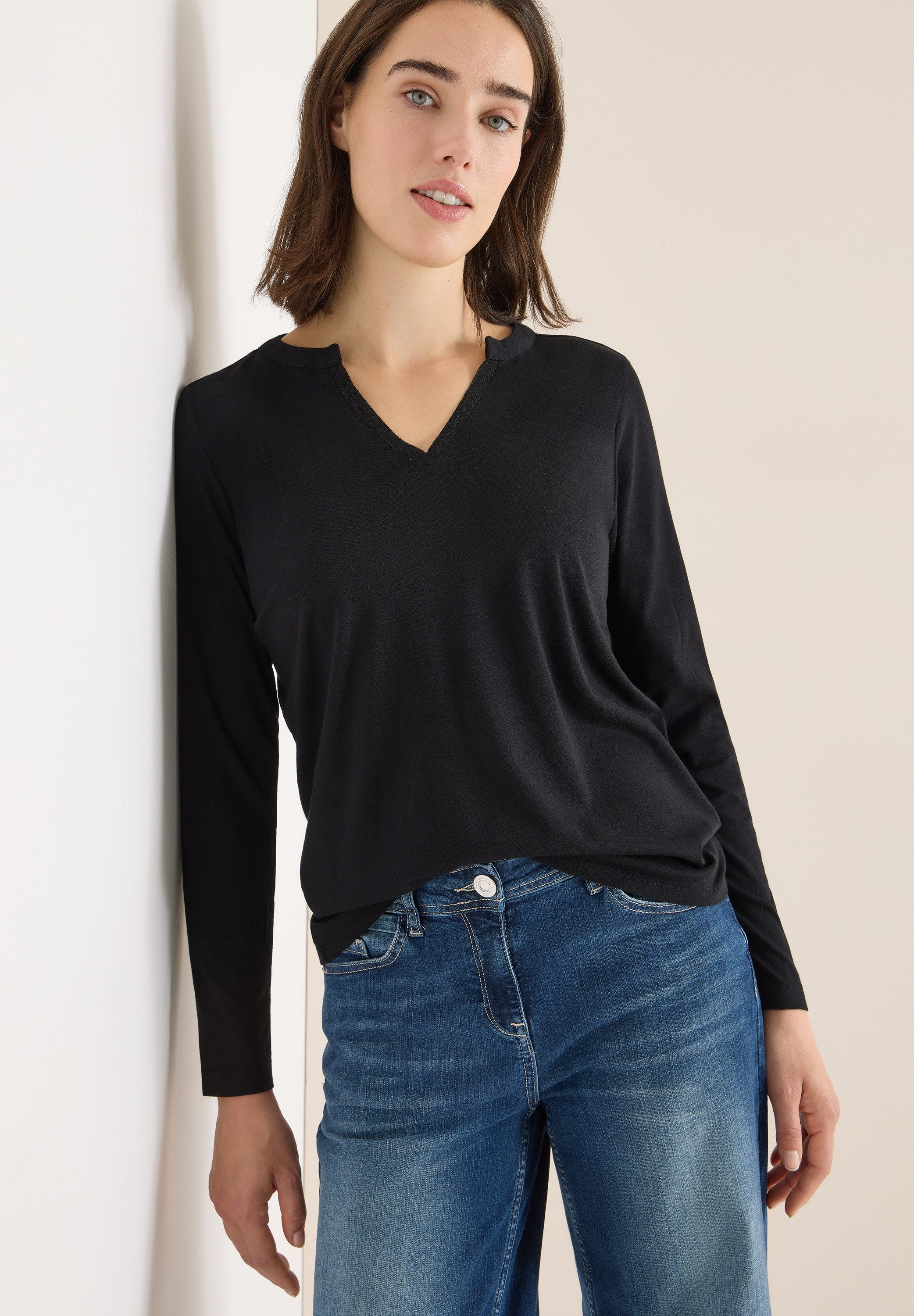 CECIL Langarmshirt im soften Baumwoll-Mix günstig online kaufen