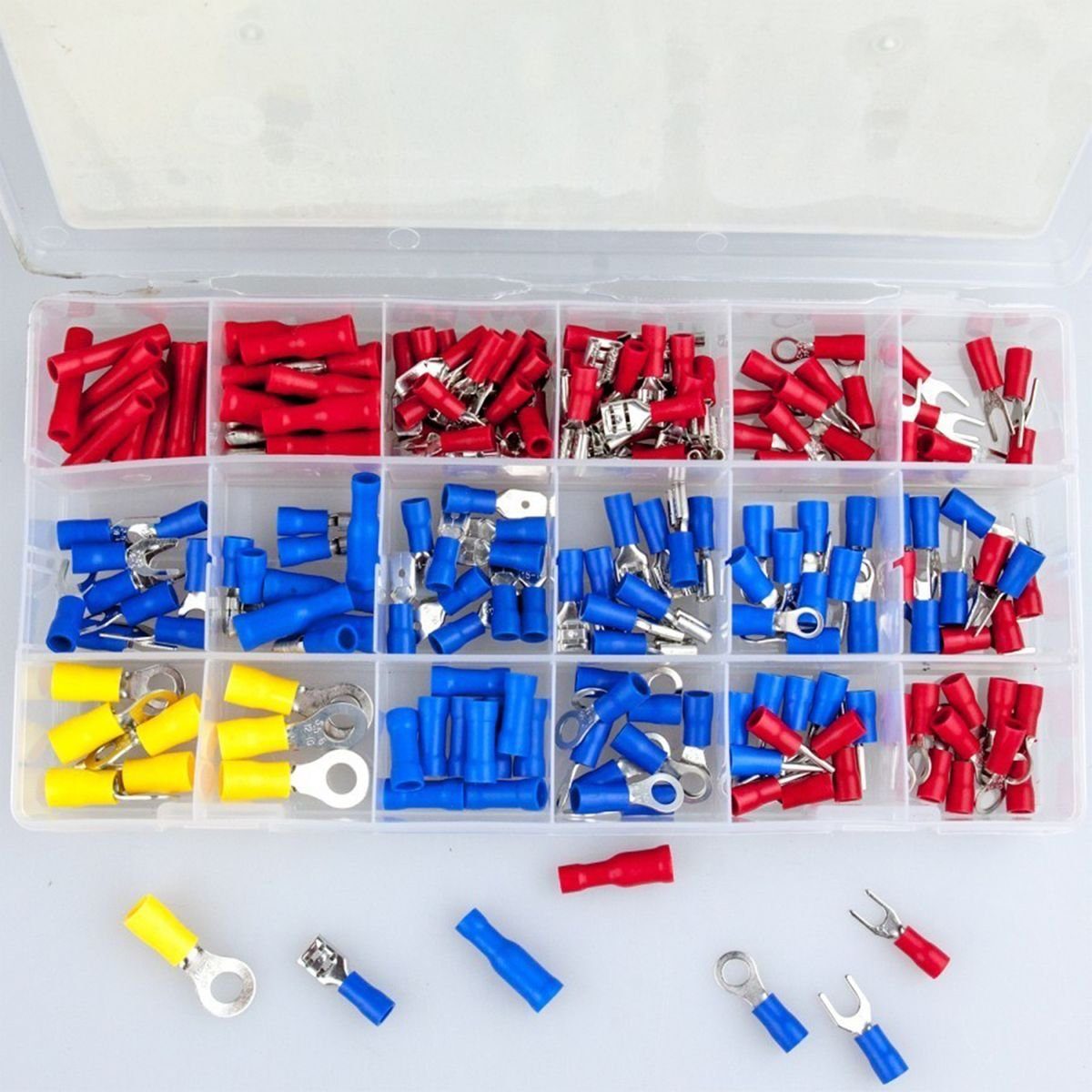 Starke Kabelverbinder-Меню Flachsteckhülsen Менюskasten 200tlg. Steckverbinder Kabelschuhe