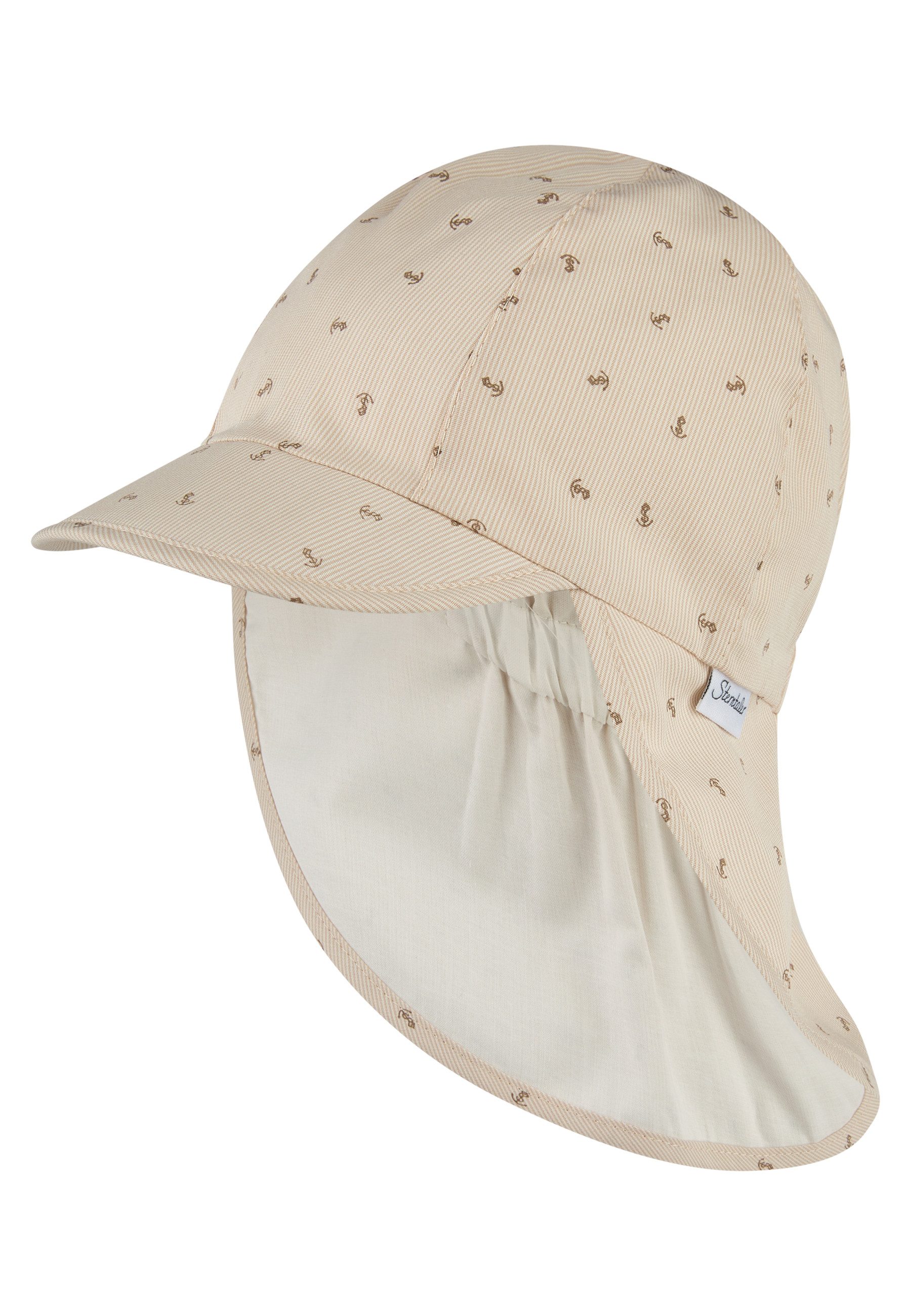 Sterntaler® Schirmmütze Schirmmütze mit Nackenschutz Anker (1-St) Schirmmütze aus Baumwolle mit Ankerdruck, Nackenschutz, Bio-Futter