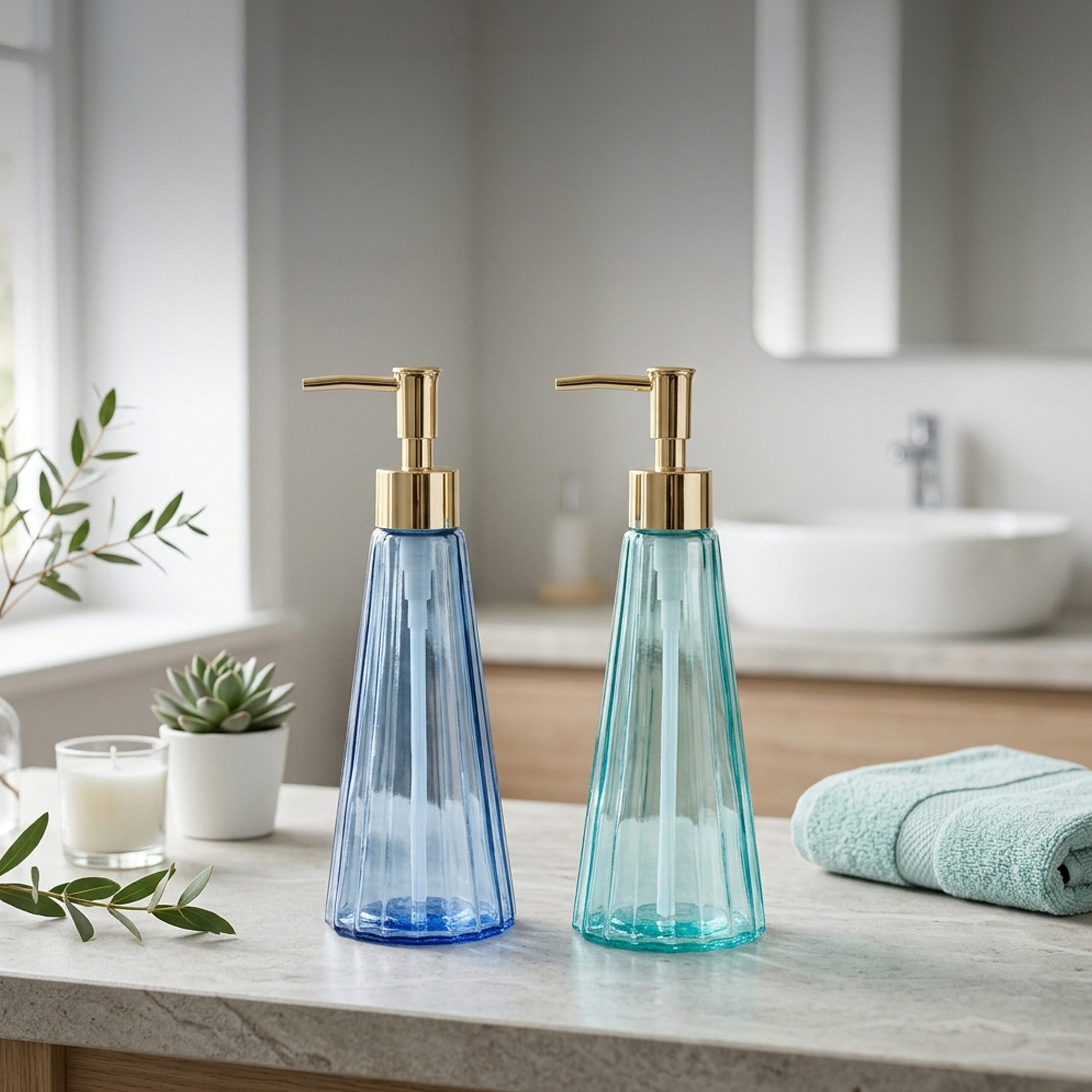 relaxdays Seifenspender 2er Set 320 ml
