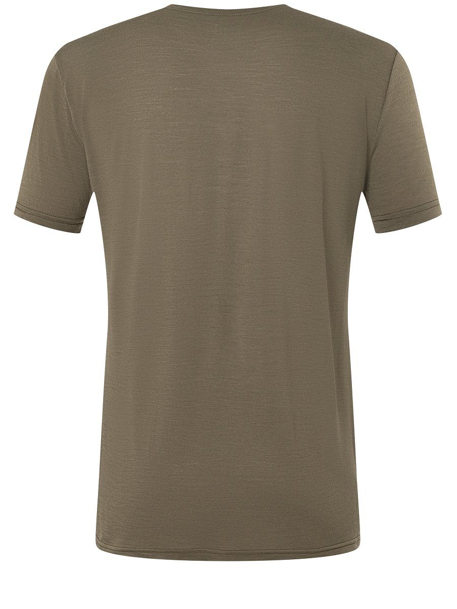 T-Shirt TEE Grey SUPER.NATURAL M Merino-Materialmix Print-Shirt Stone feinster HANDLEBAR Grey/Vapor Merino