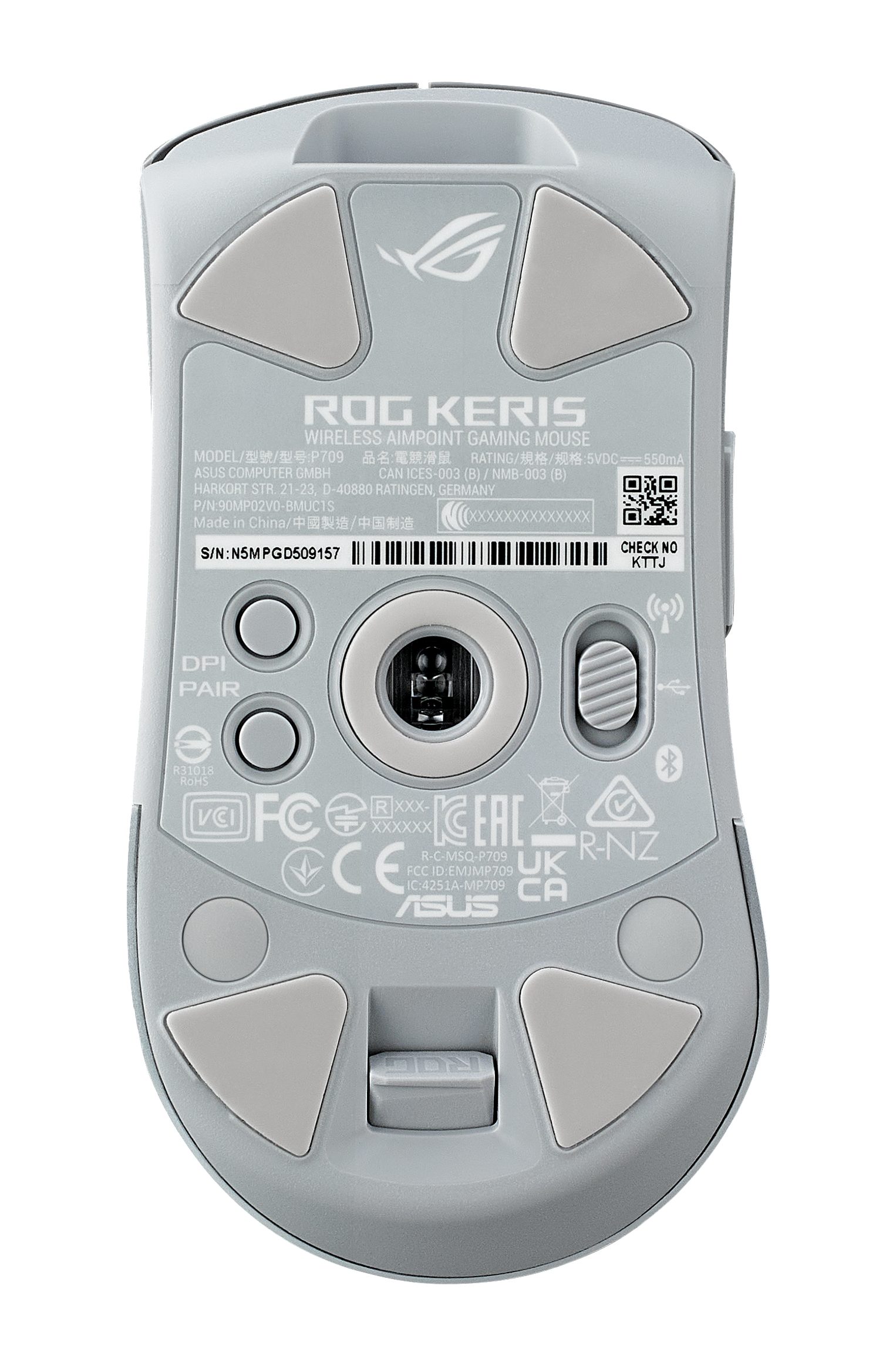Asus ROG Keris Wireless Aimpoint WT Gaming-Maus (USB, RF kabellos + Bluetooth)