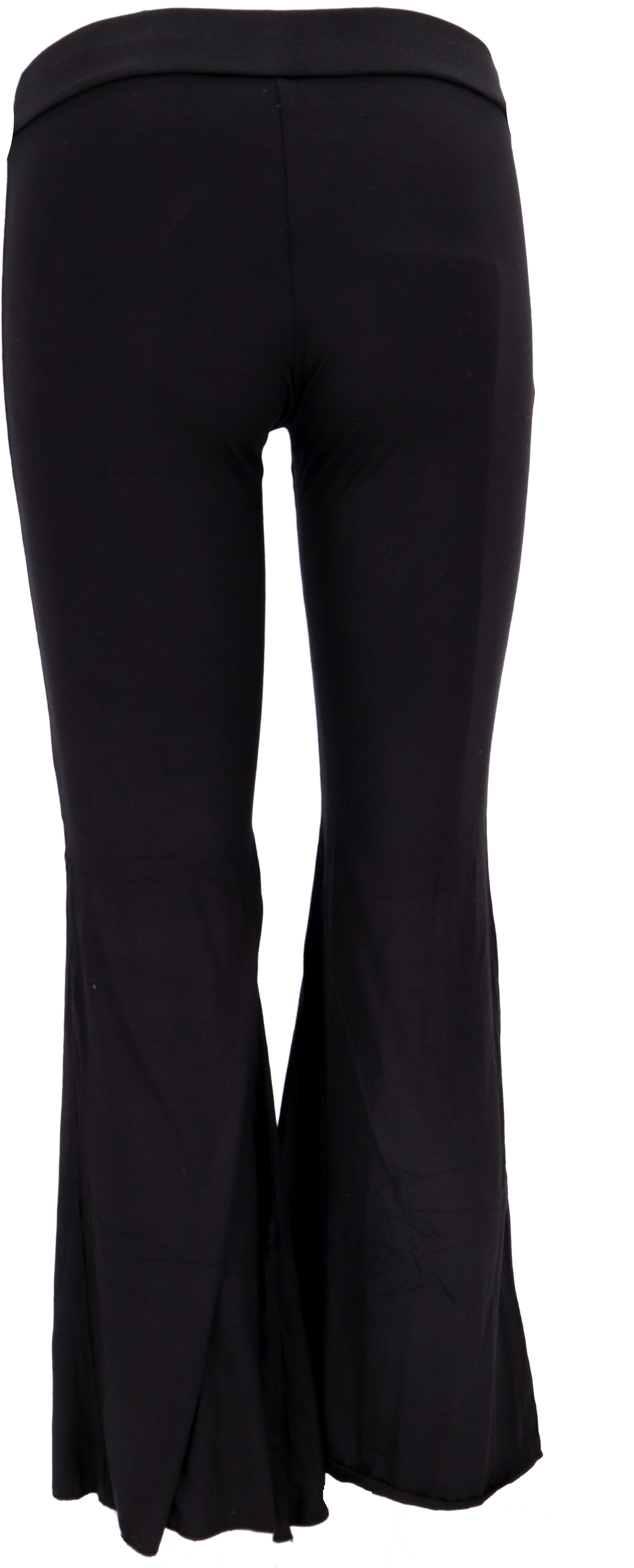 Guru-Shop Hose & Shorts Leggings mit Schlag, Boho Schlaghose - schwarz alternative Bekleidung – Bild 5 von 5