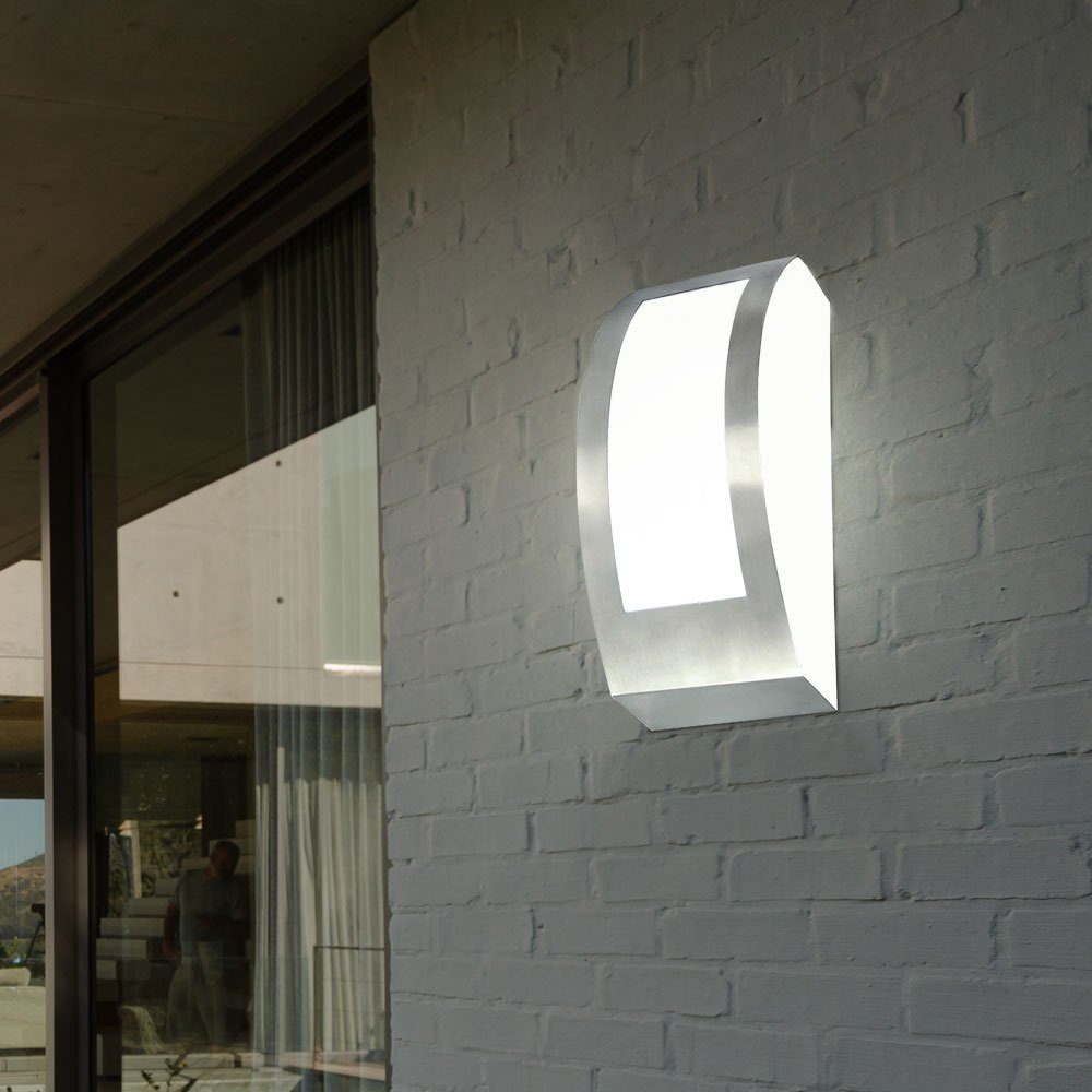 etc-shop Leuchte Außen Fernbedienung Außen-Wandleuchte, Lampe Edelstahl Fassaden Wand