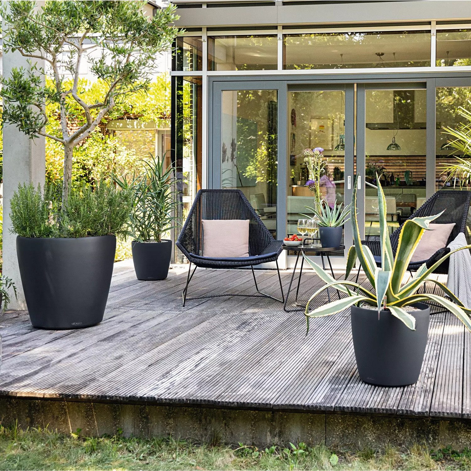 Lechuza® Pflanzkübel Classico Color 50, dunkelgrau