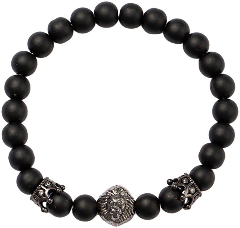 Firetti Armband Set Schmuck Geschenk Armschmuck Armkette Edelstein Perlen, Onesize (Set, 3-tlg), Made in Germany - mit Glasstein, Hämatit