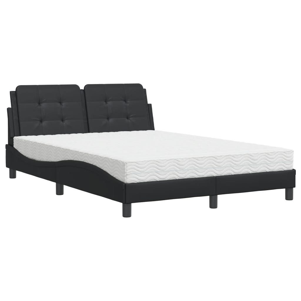 Bett Bettgestell ohne Matratze "Zadar" Schwarz 120x200 cm Kunstleder