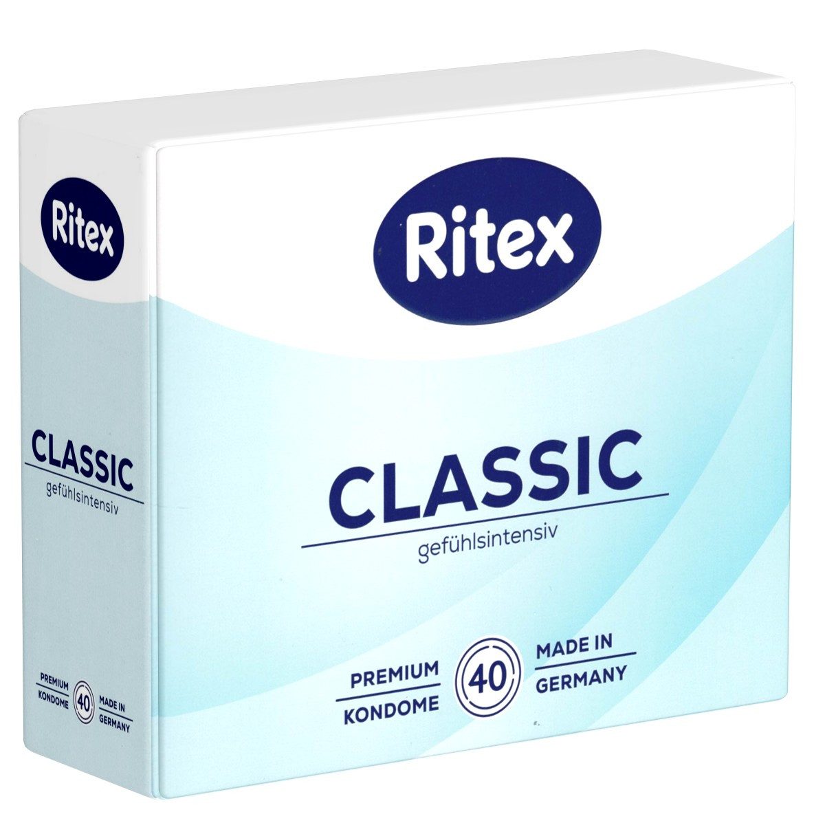 Ritex Kondome Classic Packung mit, 40 St., Latexkondome in der Vorratsbox, gefühlsintensive Kondome ohne Latexgeruch