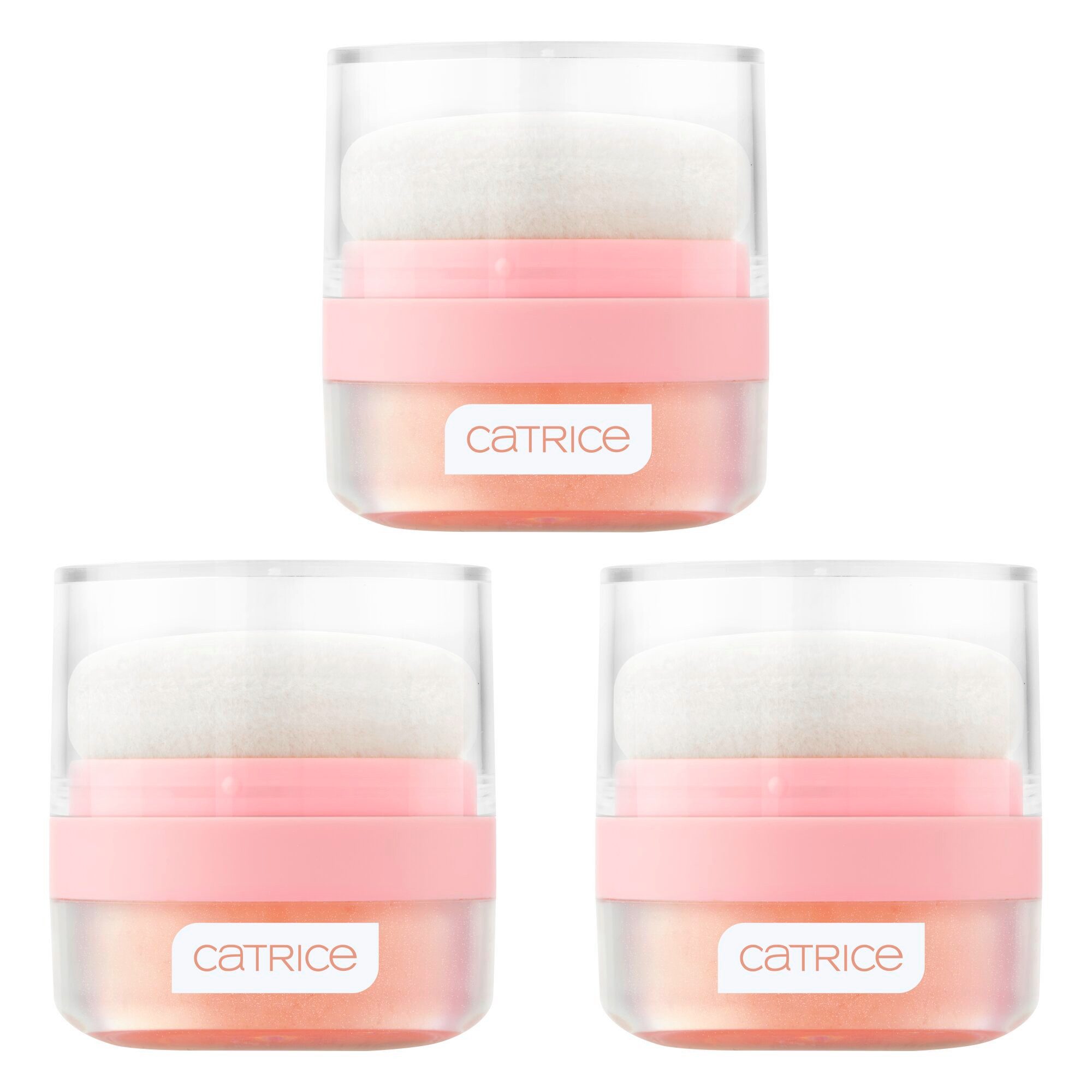 Catrice Highlighter SPRING AWAKENING Glitter Bomb Cushion, 3-tlg., Feines, loses Highlighter-Puder, strahlender Glanz, kompakt, vegan.