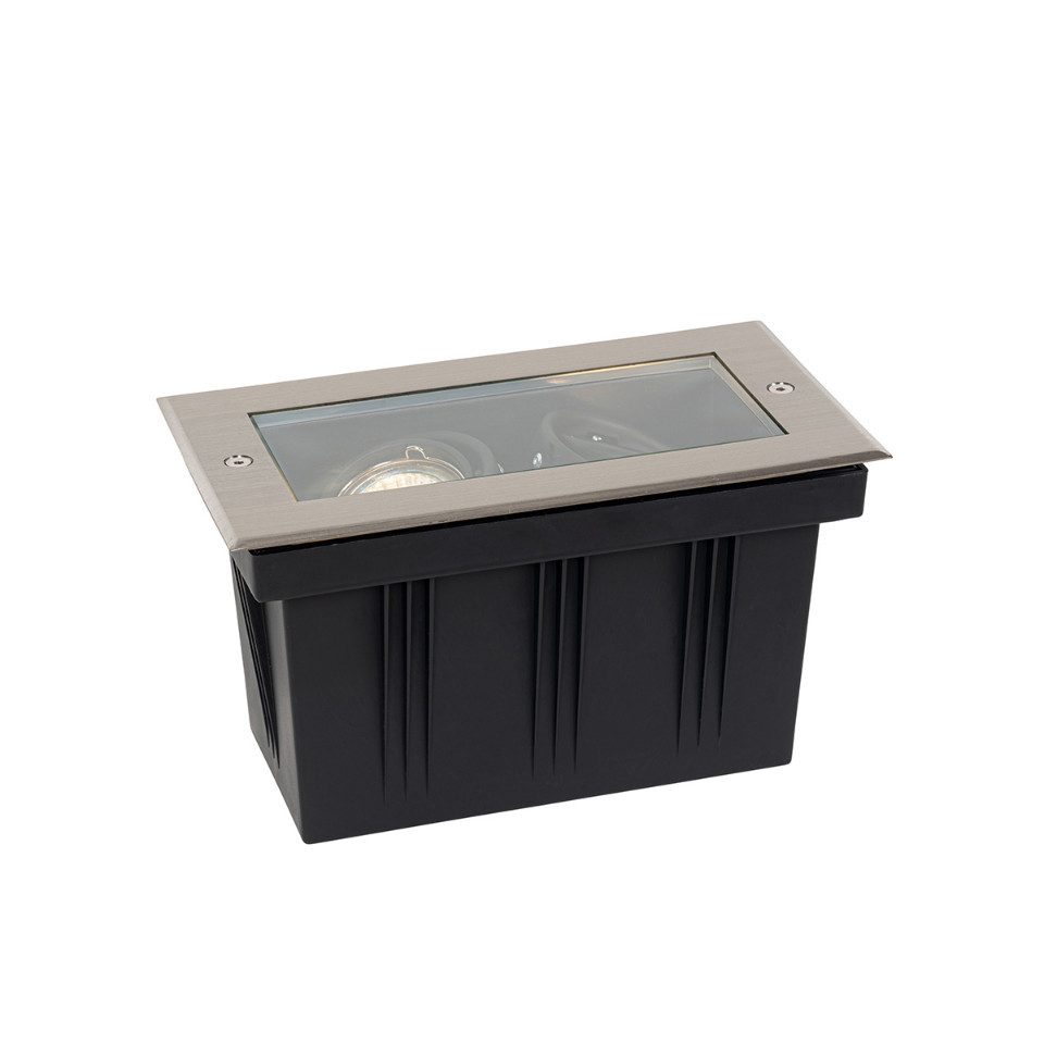 Qazqa LED Einbaustrahler 106898, ohne Leuchtmittel, Warmweiß, QAZQA Außen Einbau­leuchte, gu10, Stahl, Stahl, Modern