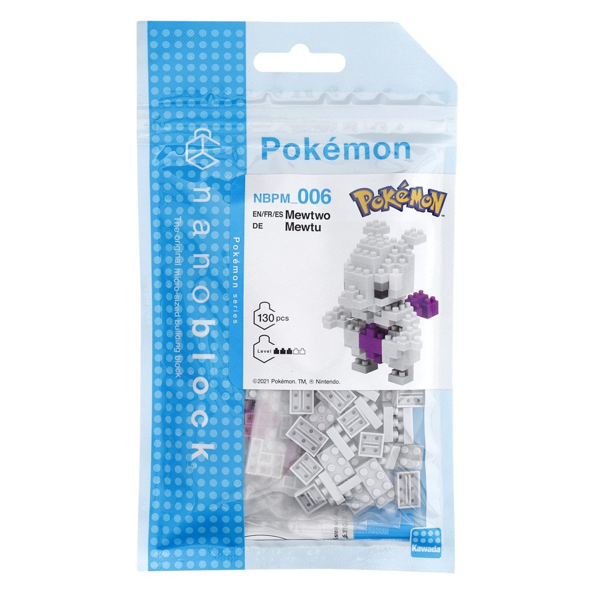 Bandai Nanoblock Pokémon Mewtu Konstruktionsspielsteine