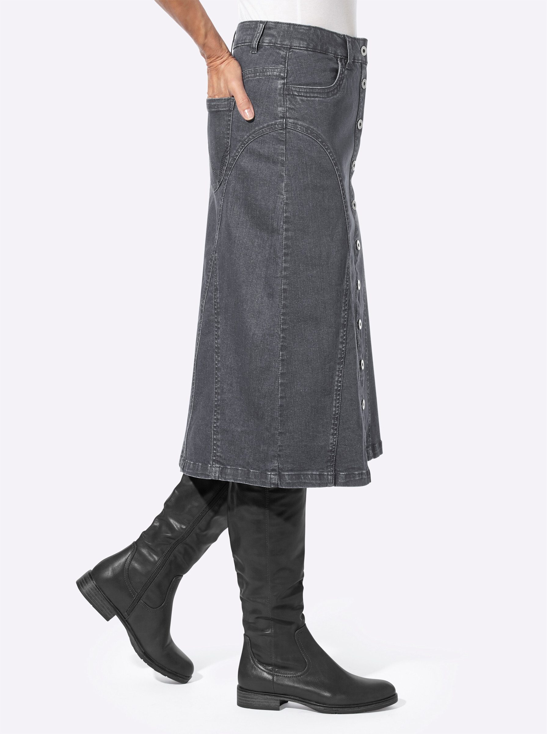 Witt A-Linien-Rock Jeans-Rock günstig online kaufen