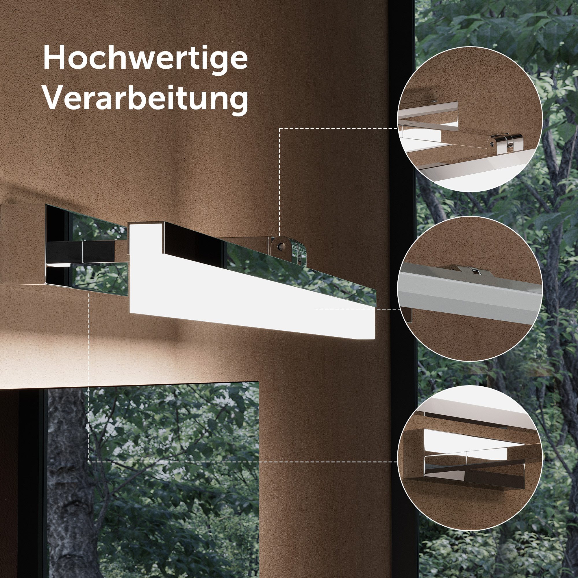 doporro LED Spiegelleuchte Wandlampe Wandleuchte Spiegellampe Badlampe Badleuchte Luxaris – Bild 3 von 5