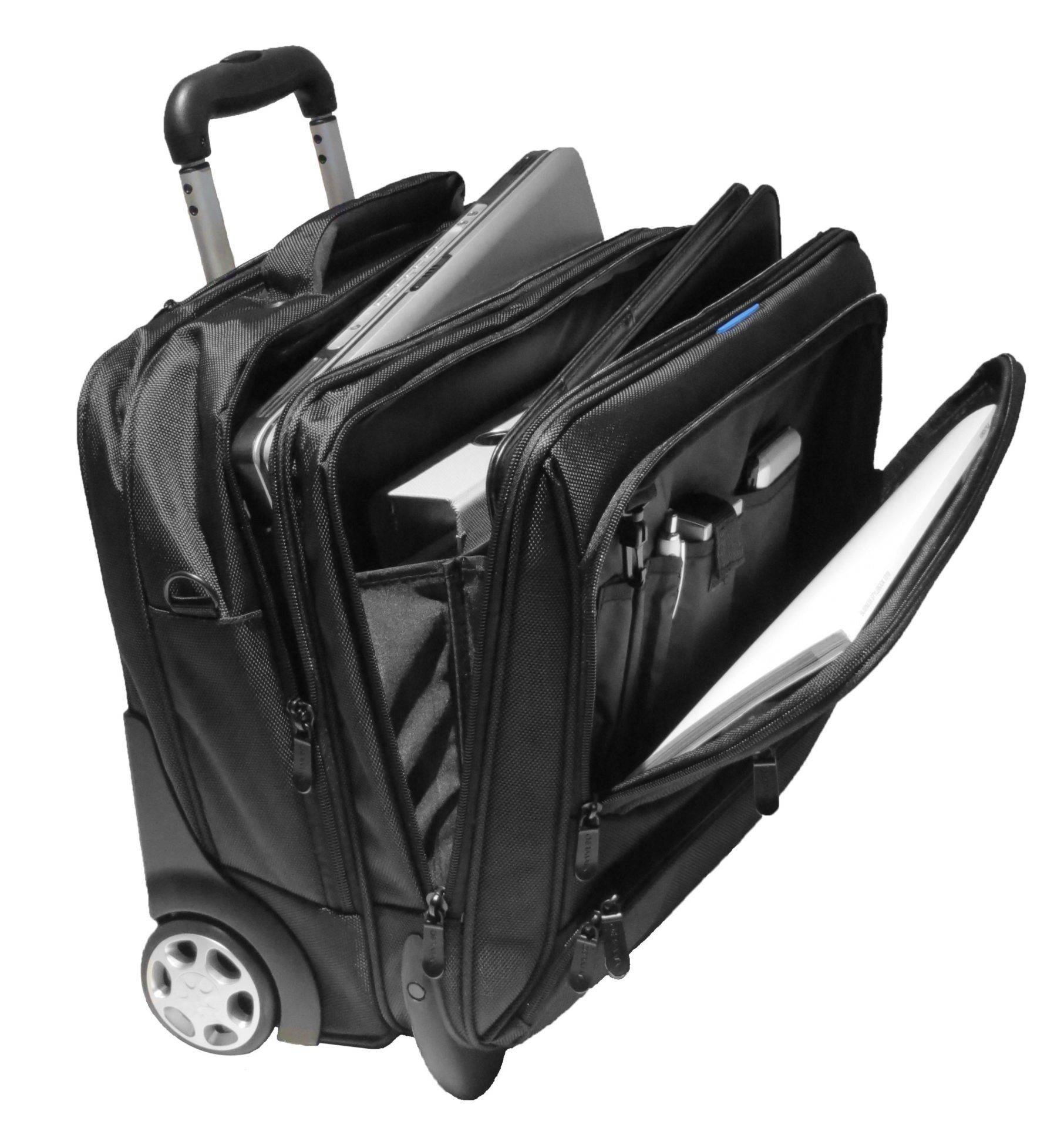 Dermata Business-Trolley cm - 30 [41 2 Laptop-Trolley, cm] x schwarz, Zoll Rollen, Organizer 17