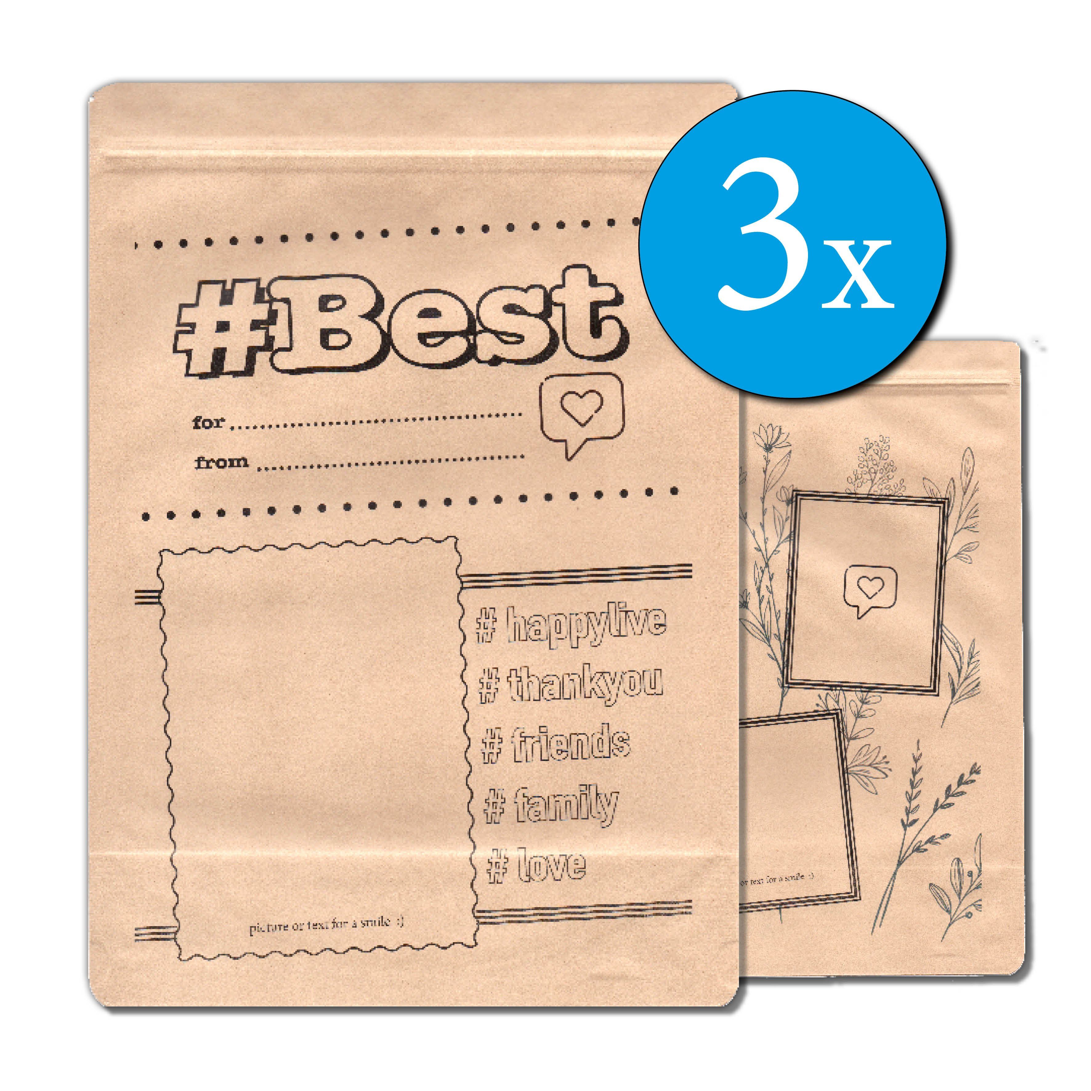 amnatu Geschenkbox als Verpackung od. Versand - individuell für max. Abmessung 25x10x5cm (Geschenktüten, 3 St., Versandtaschen a4), wiederverwendbar, nachhaltig, Geschenkverpackung aus Papier