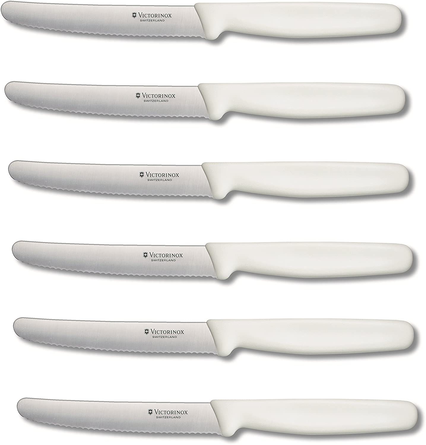6 Stück Tafelmesser Steakmesser Brötchenmesser Brotzeitmesser Messer Victorinox 