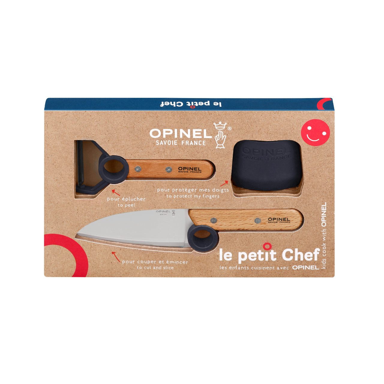 Opinel Besteck-Set Opinel LE PETIT CHEF Kinder Küchen-Set, 3-teilig,dunkelblau