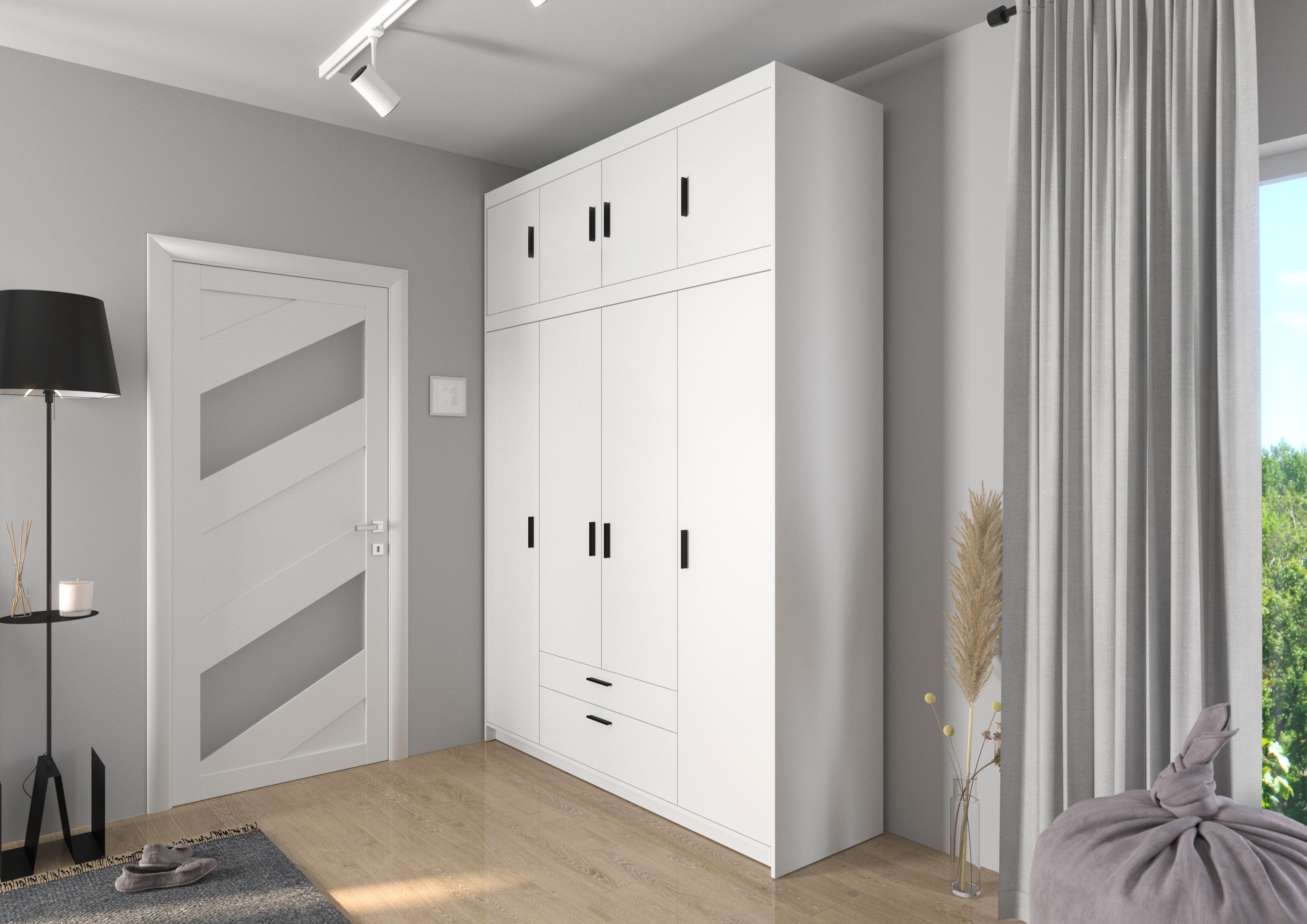 Beautysofa Drehtürenschrank ELENA 4D mit Erweiterung günstig online kaufen