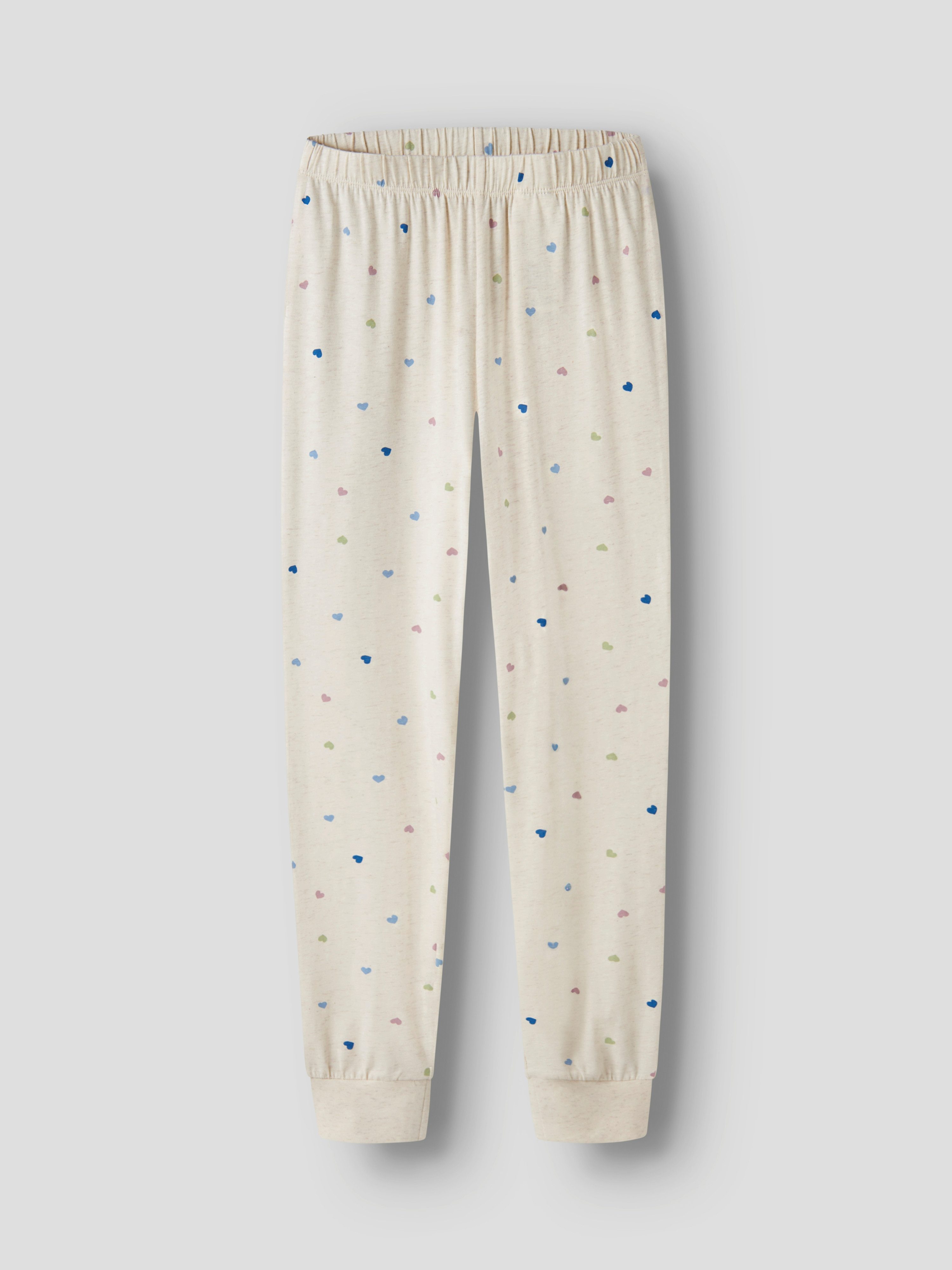 Name It Schlafanzug NKFNIGHTSET PEYOTE HEARTS NOOS (Set, 2 tlg) Baumwollmischung, elastisches Taille