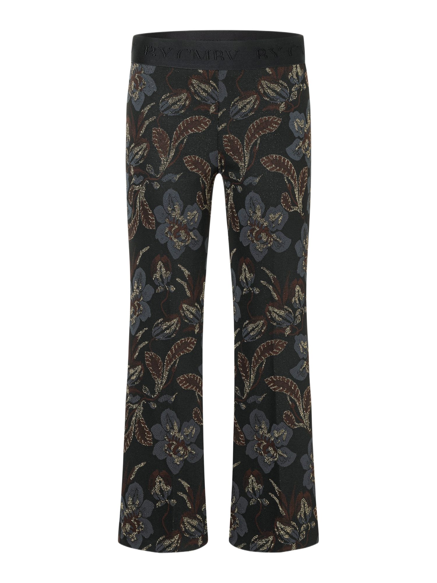 Cambio Stoffhose schwarz, Freizeit, Viskose, Allover-Print, Regular Fit, Mittel