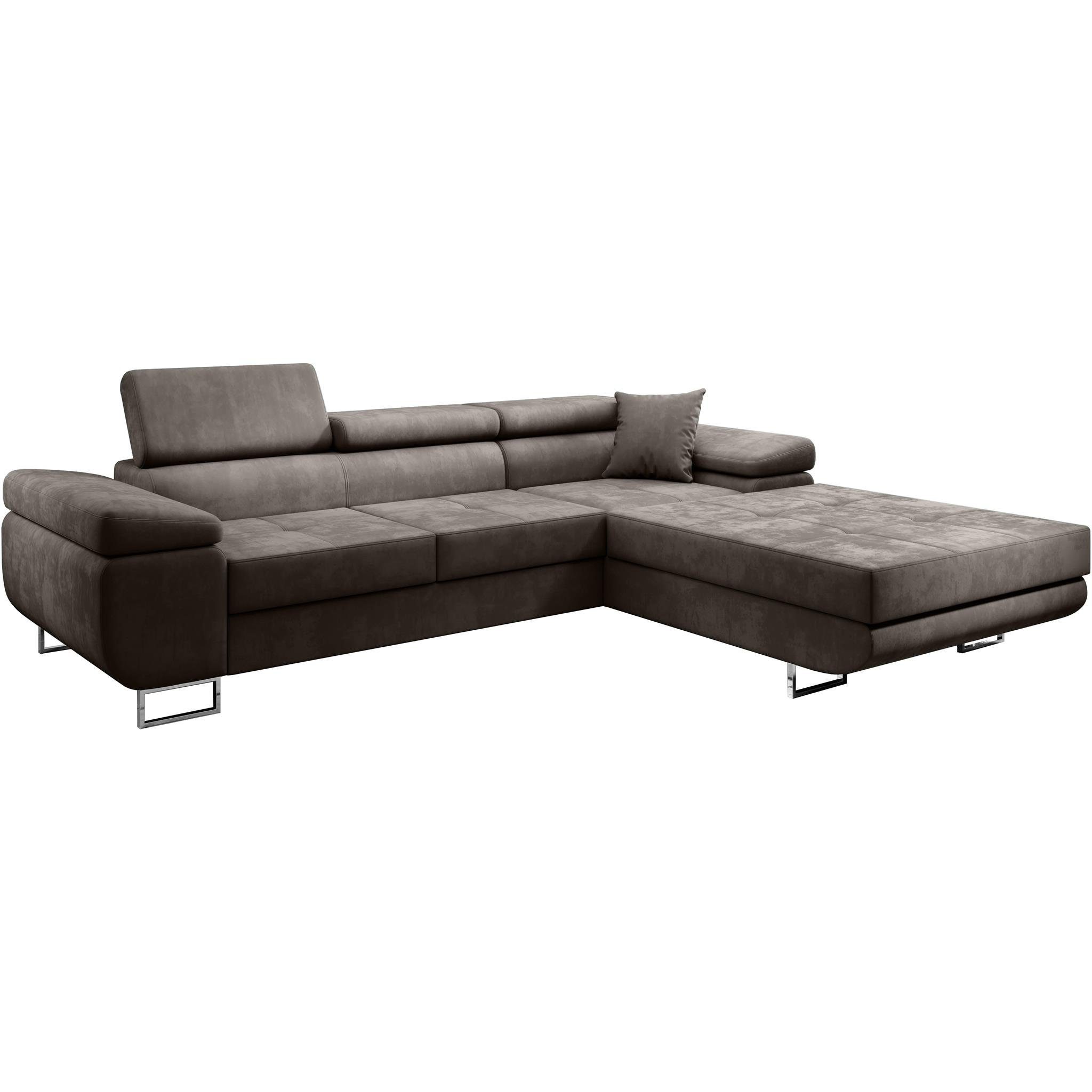 mit Alons, Polsterecke, Beautysofa Ecksofa Bettfunktion, L-Form Bettkasten, Wellenunterfederung mit