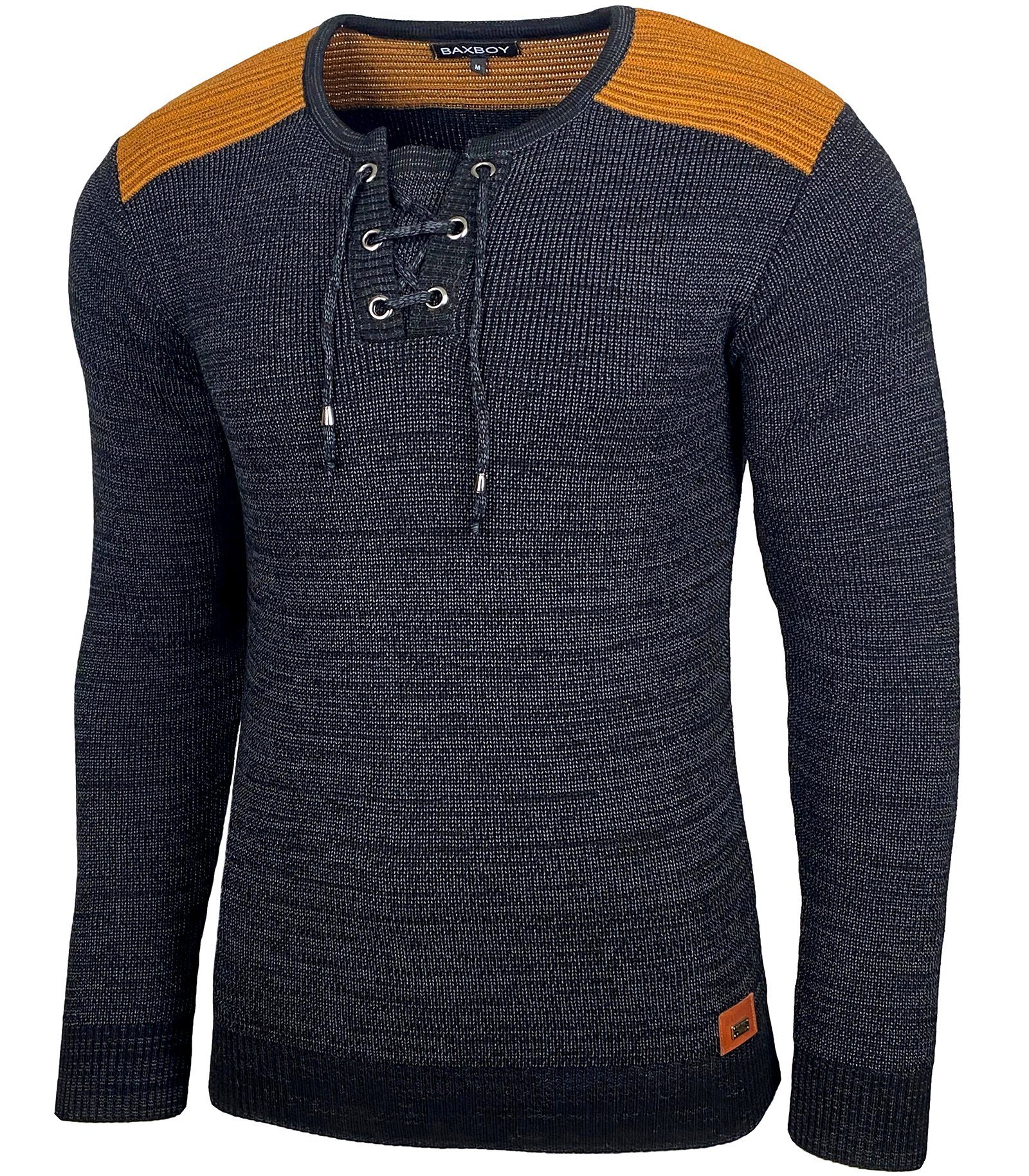 Baxboy Strickpullover Baxboy Herren Pullover V-Neck Strick-Pullover Moderner Männer 52205