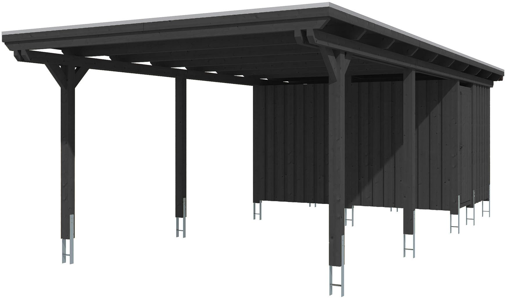 Skanholz Einzelcarport Emsland, BxT: 404x846 cm, 242 cm Einfahrtshöhe