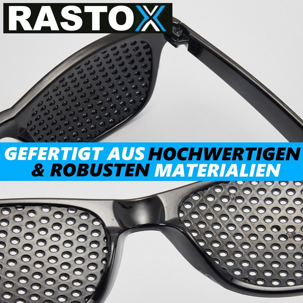 MAVURA Brille RASTOX Augentraining Brille Gitter schwarz Entspannung, Loch Raster-Brille Gitterbrille