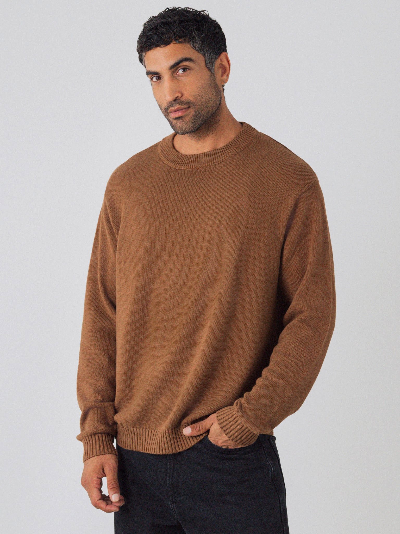 HONEST BASICS Strickpullover Crew-Pullover aus Bio-Baumwolle