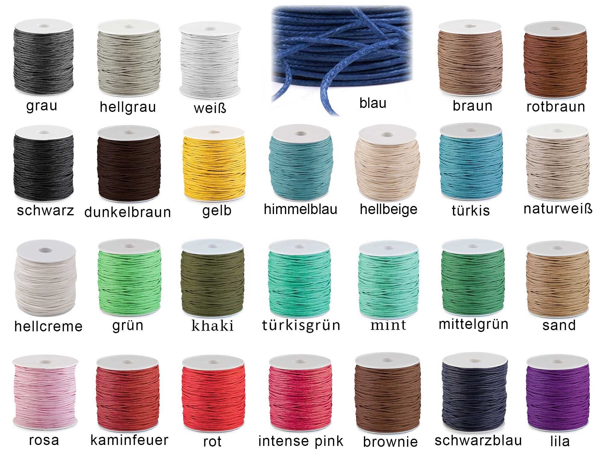 maDDma 85-100m Gewachste Baumwollschnur 1,5-2mm Seil, günstig online kaufen