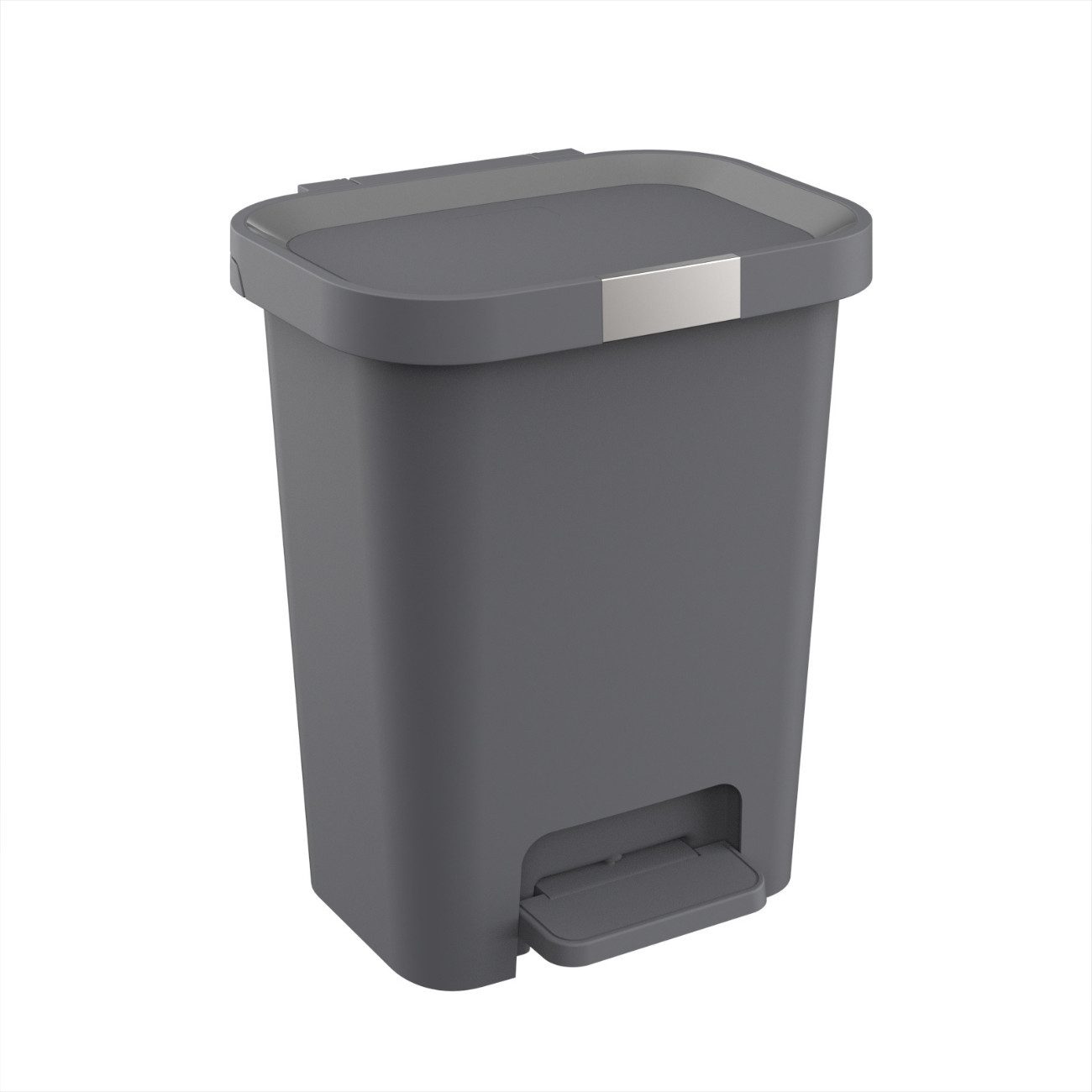 Engelland Mülleimer Abfalleimer mit Deckel und Pedal, 25 L, Treteimer, Soft-Close, verschließbarer Deckel, rutschfeste Füße