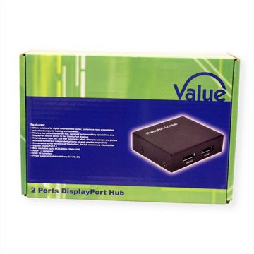 VALUE DisplayPort-Video-Splitter (Hub), 2fach Audio- & Video-Adapter