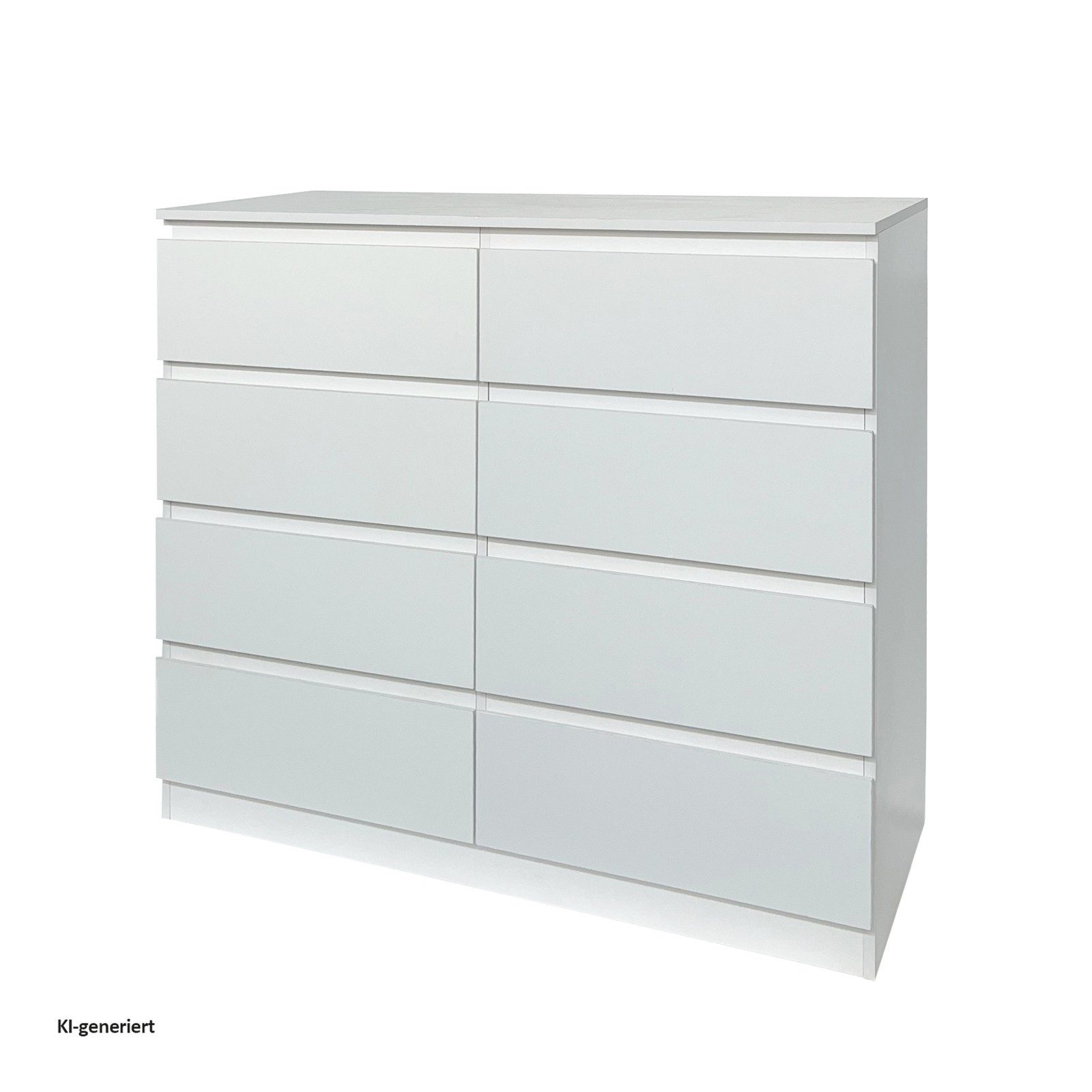 HTI-Living Kommode Kommode 8 grifflose Schubladen Thekla Weiß (Stück, 1 St., 1 Kommode), Sideboard